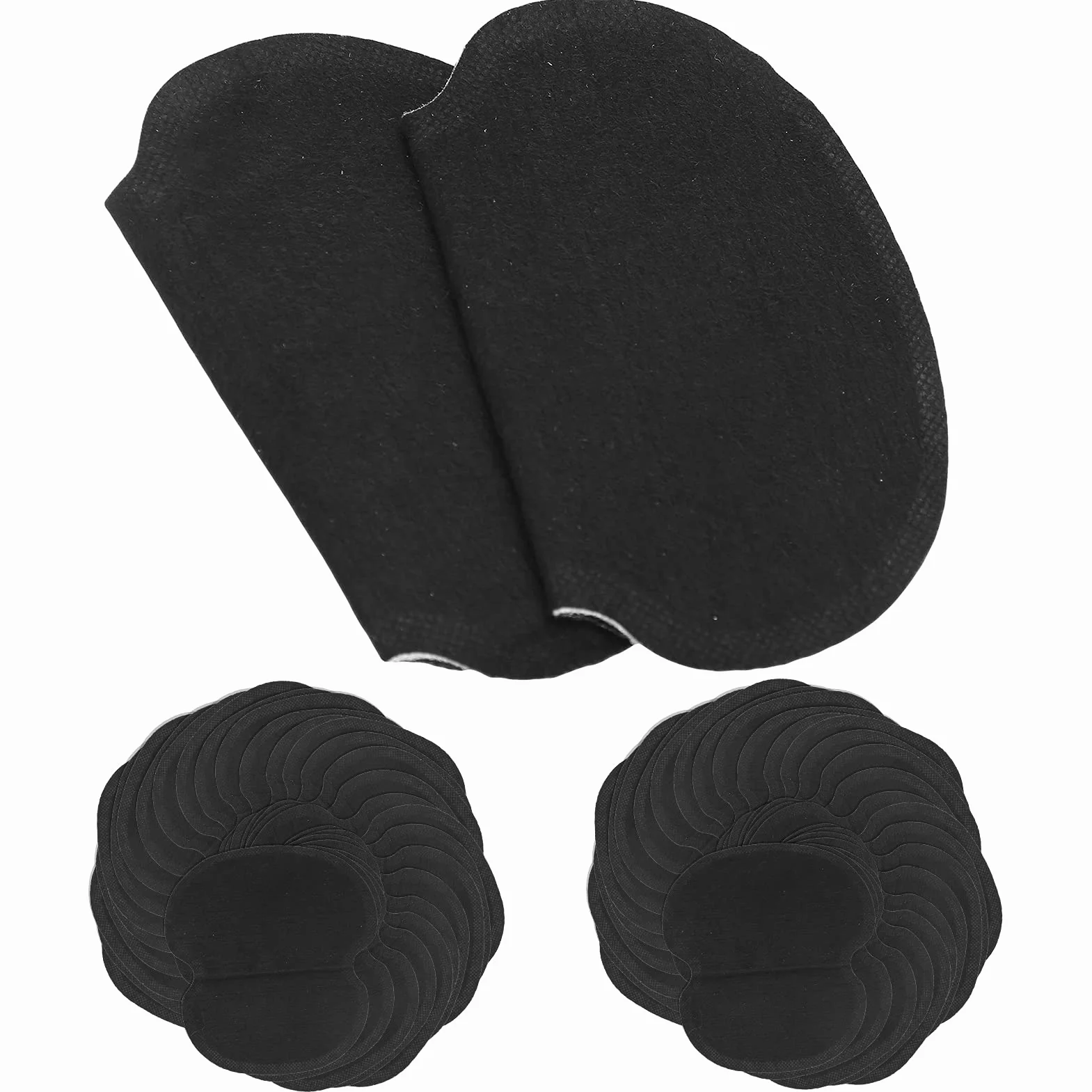 Coussinet Anti Transpirant Aisselles 60 Pièces Coussinets de Sueur Sous les Aisselles Tissu Non Tissé Robe Vêtements Coussinets de Sueur Sous les Bras, Non Visibles, pour Femmes et Hommes, Noir