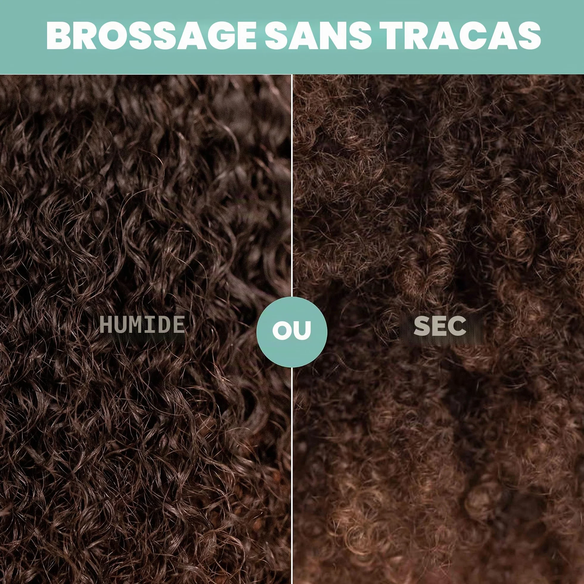 Frida Baby Brosse à cheveux pour enfant : brosse à cheveux à poils solides pour cheveux épais ou bouclés