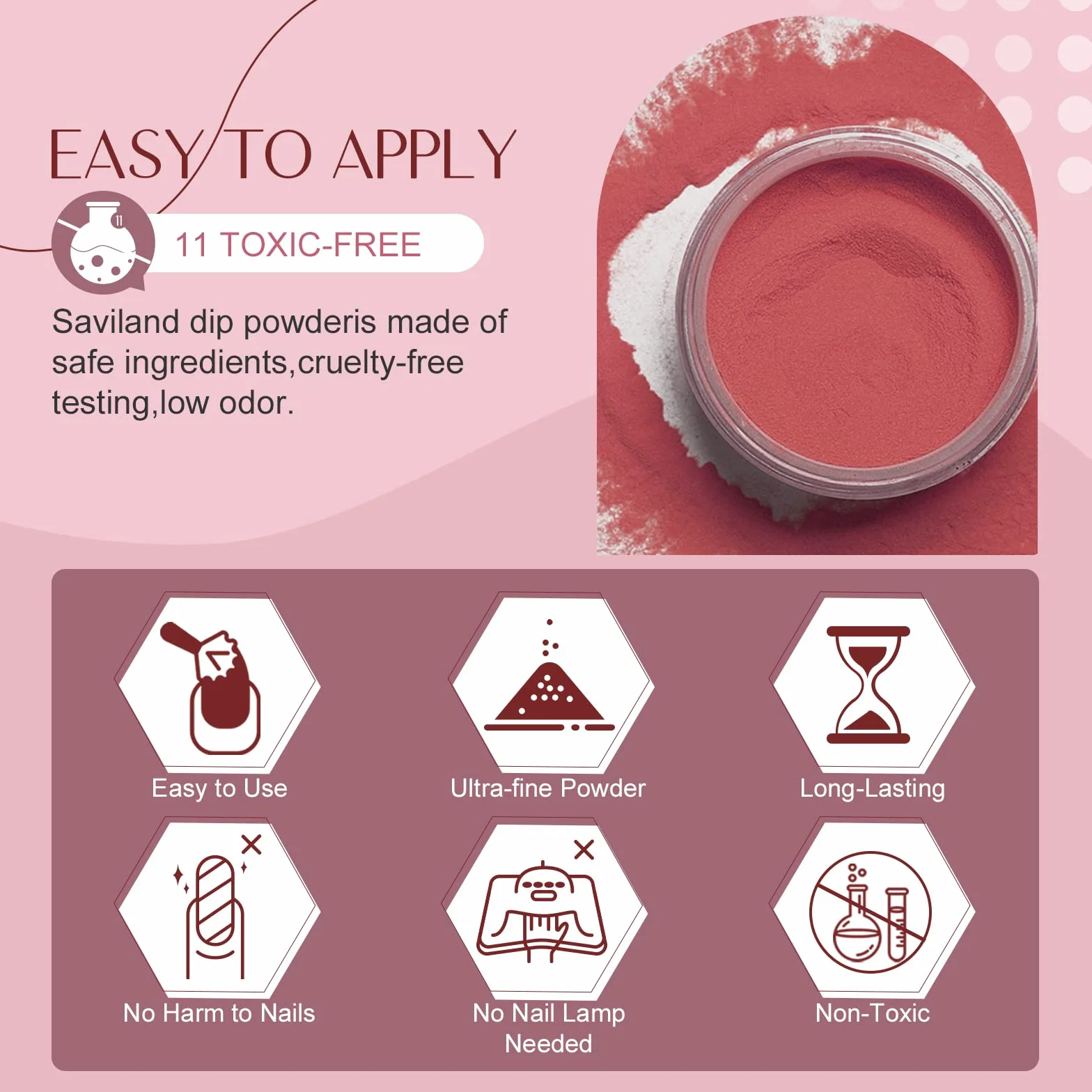 Saviland Dip Powder Nail Kit 29 Pcs - 20 Couleurs Blanc Clair Nude Set avec Base Top Coat Activateur Brush Saver