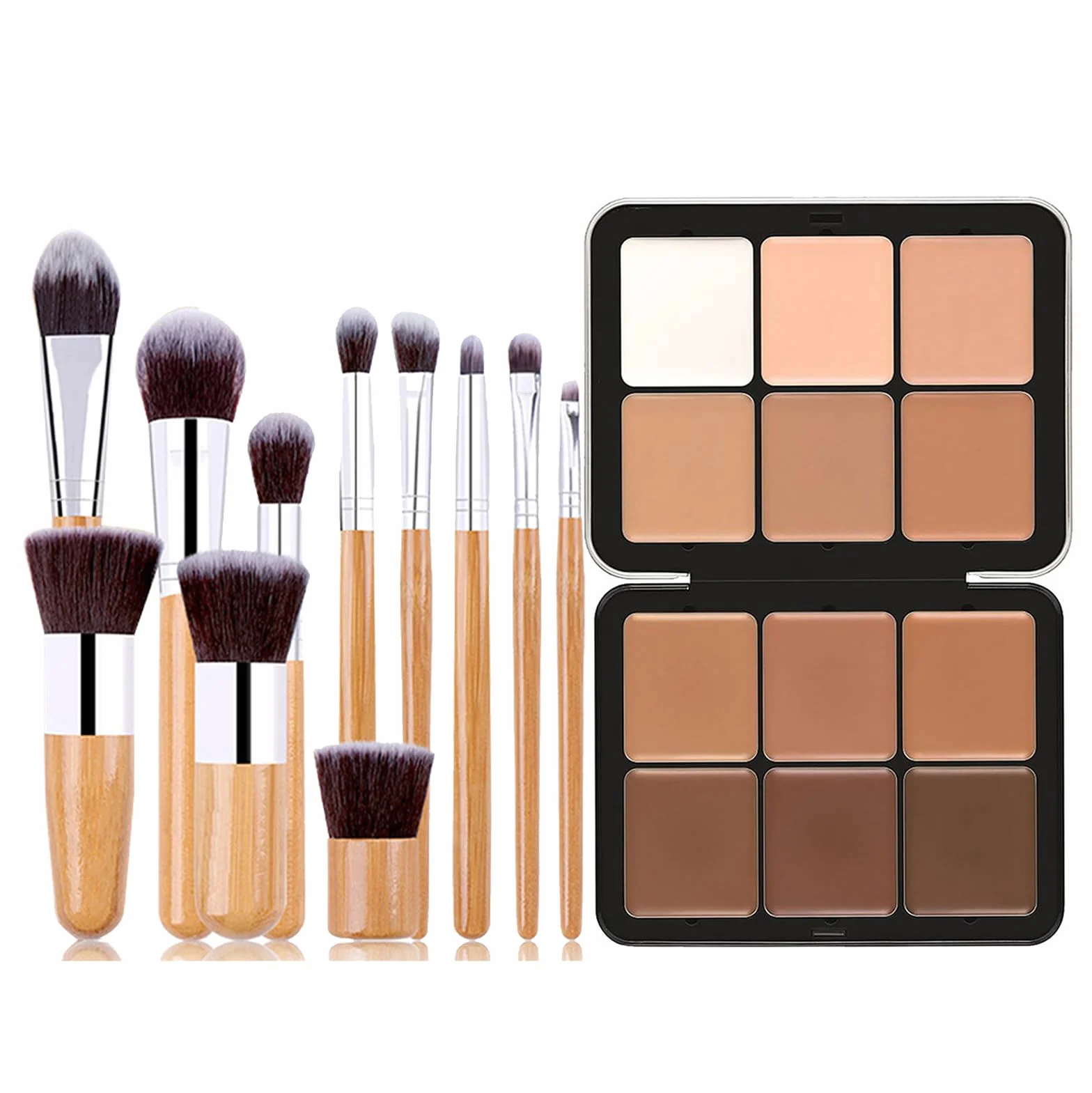 Palette Correcteur de Teint, MKNZOME 12 Couleurs Concealer Anti Cerne Correcteur Maquillage Femme Longue Tenue Imperméable Palette de Maquillage Crème pour Peaux Matures Cernes