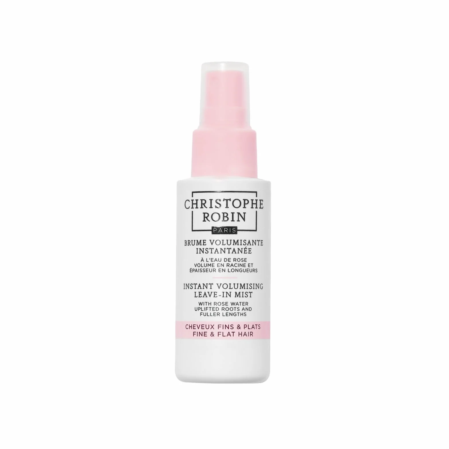Christophe Robin Instant Volumising Leave-In Mist with Rose Extract 50ml -Leave-In Spray for Root Lift & Instant Volume – Enriched with French Rose, Baobab Extract & Sea Minerals