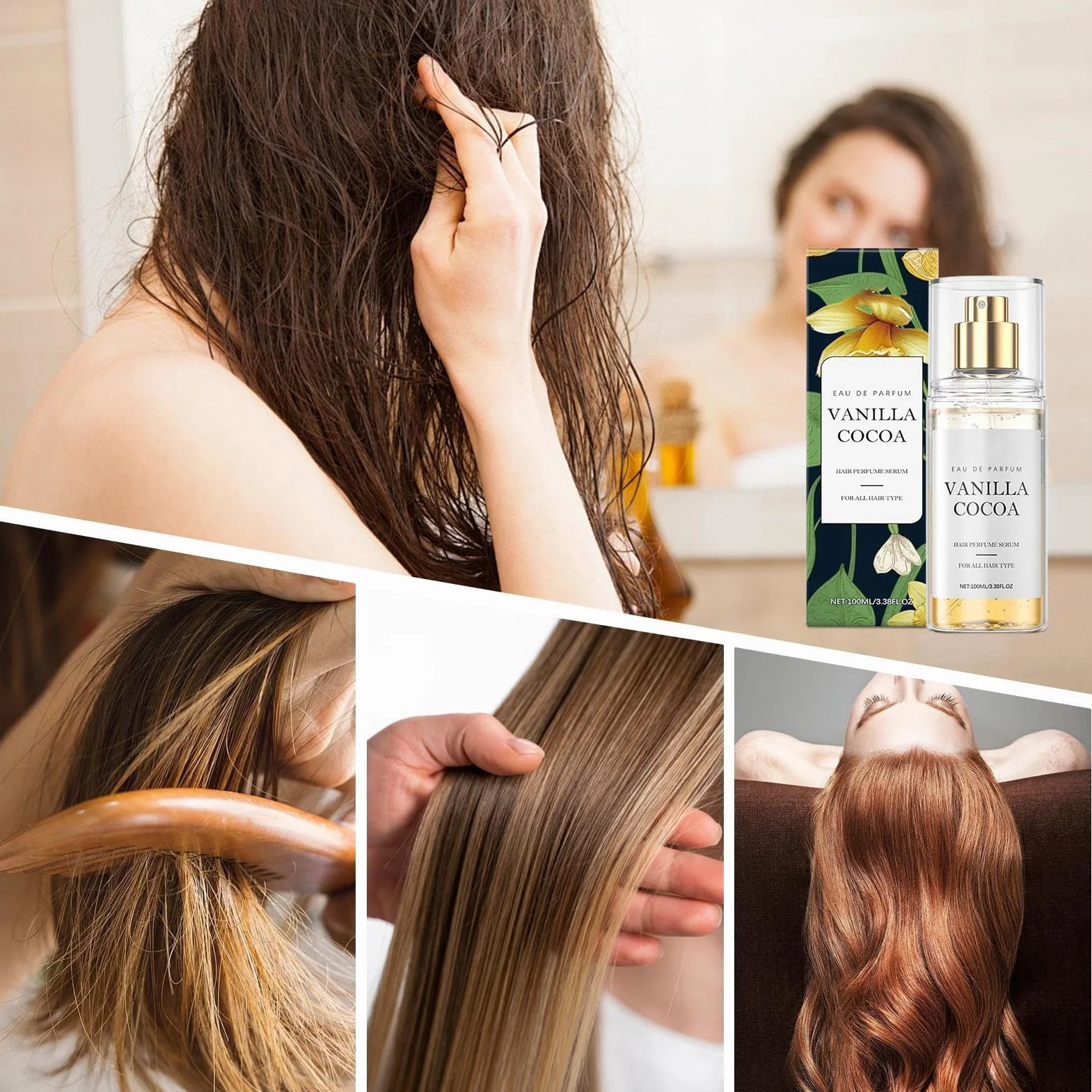 Spray de pour cheveux Brume parfumée nourrissante longue durée femmes