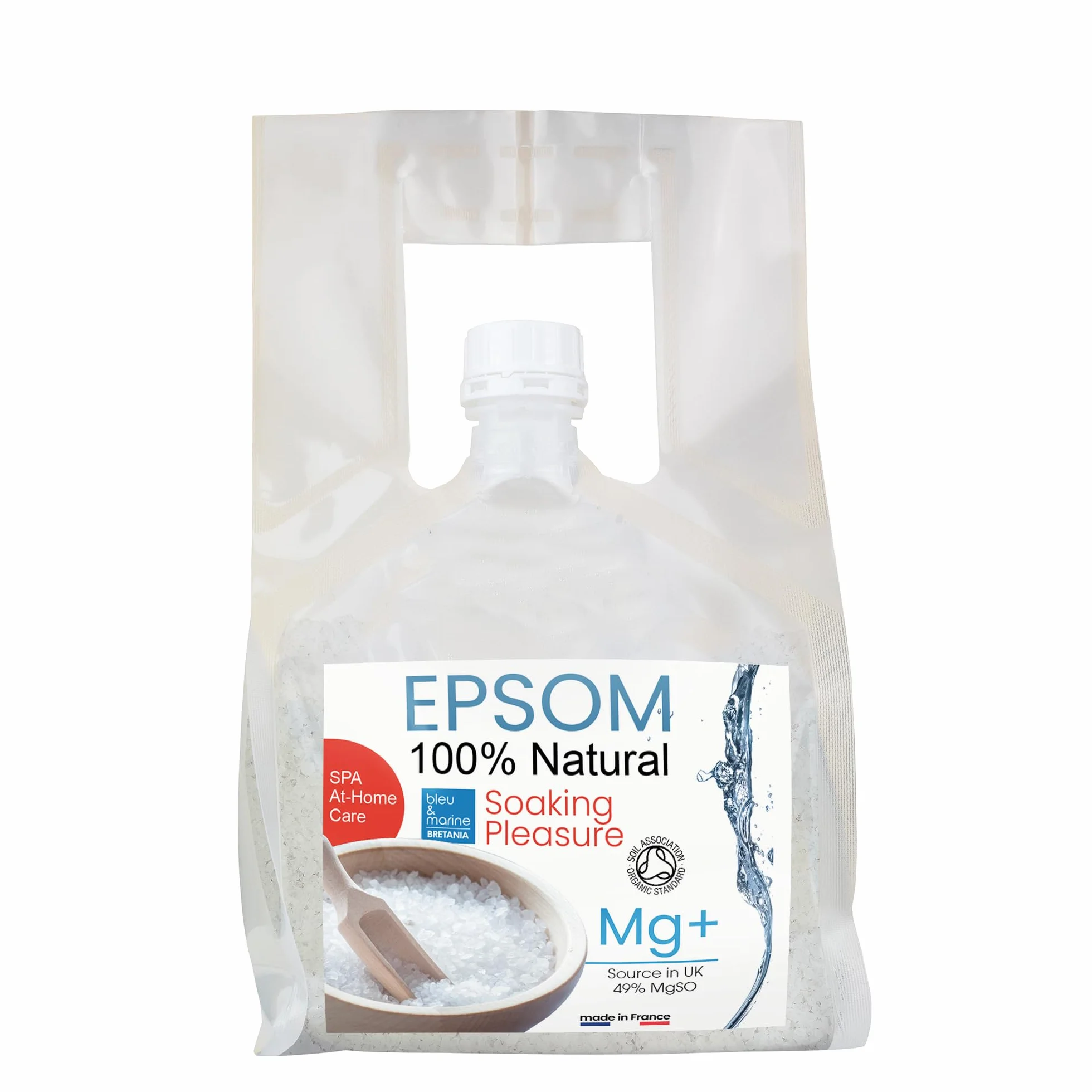 Bleu & Marine Bretania - Sels d'Epsom Magnésium Naturel 6kg | Bain de Pieds, Gommage Corporel, Masque Cheveux | Adoucit, Exfolie la Peau, Revitalise, 6kg