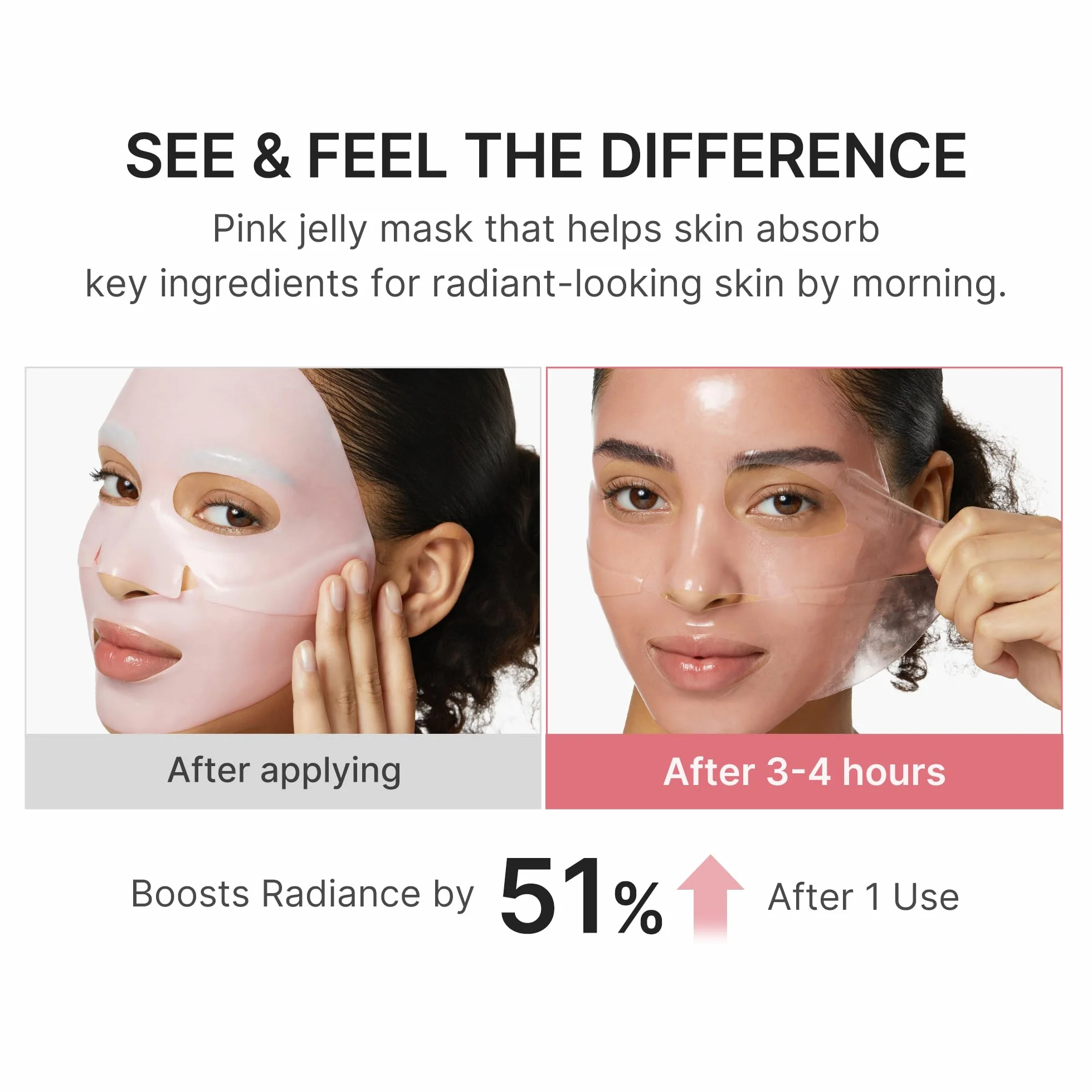 Medicube Masque en Gel au Collagène Rose et PDRN d'ADN de Saumon - Soin Visage Coréen - Lot de 4 x 28g