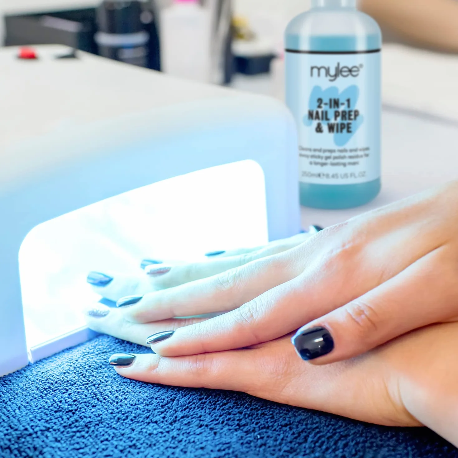 Mylee Prep + Wipe Nettoyant de Résidus de Vernis Semi-Permanent 250 ml, Cleaner Dégraissant Vernis Gel UV LED