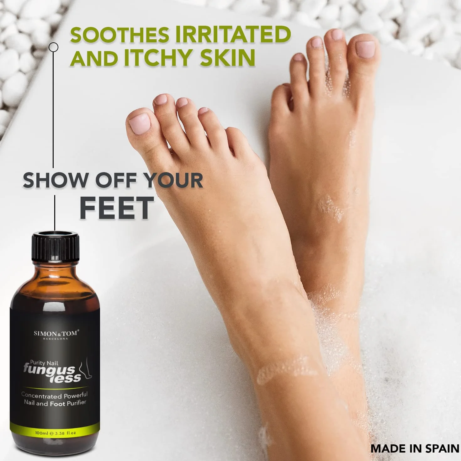 FungusLess Nail and Foot Purifier - Purifiez, Protégez et Rajeunissez vos pieds - Prévenez les bactéries, le pied d'athlète et les champignons.