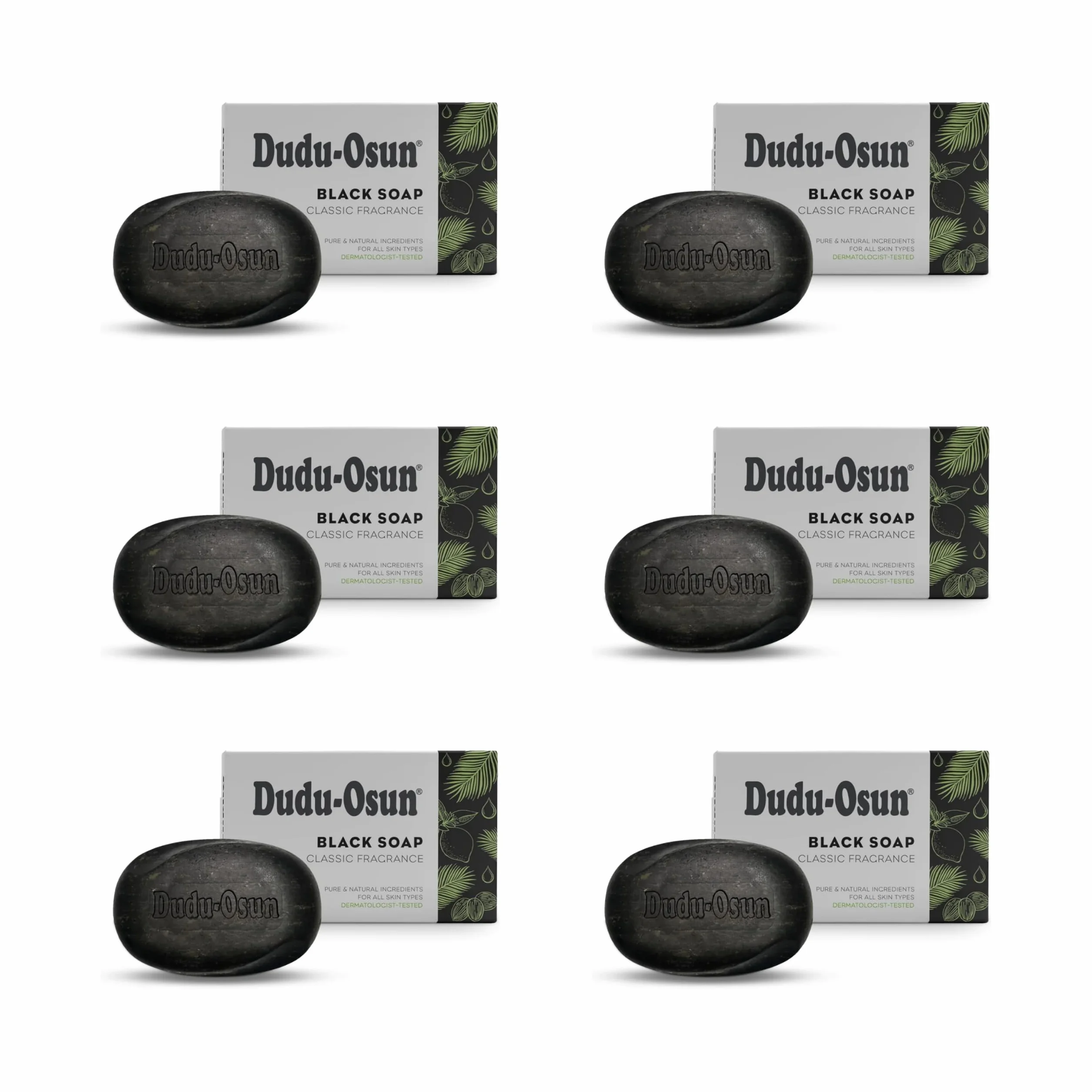 Tropical Naturals Dudu-Osun Savon noir Africain 100% naturel 150g Lot de 6