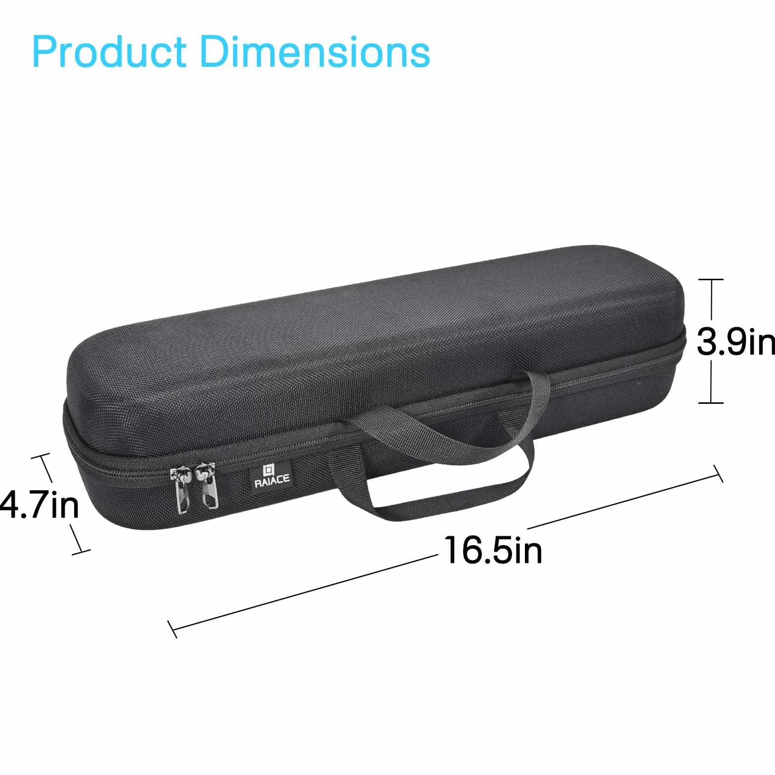 RAIACE Étui de Transport Rigide Compatible avec Le lisseur Dyson AirStrait, Sac de Rangement de Voyage. (à Vendre Uniquement l'étui) - Noir
