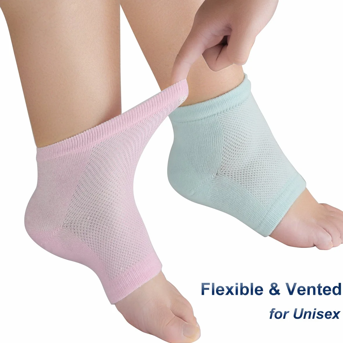Chaussettes hydratantes à talons en gel Lot de 3 paires pour soulager les douleurs au talon Confortables douces Hommes Femmes Soins jour nuit