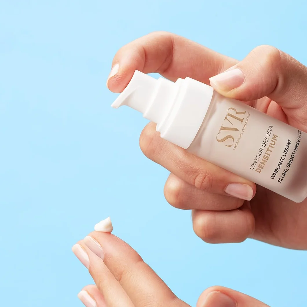 SVR - Densitium Contour des Yeux - Soin anti-âge global - Pour peaux matures - Rides, poches, cernes - Acide hyaluronique, Bio-calcium, Peptides, Probiotiques - 15 ml
