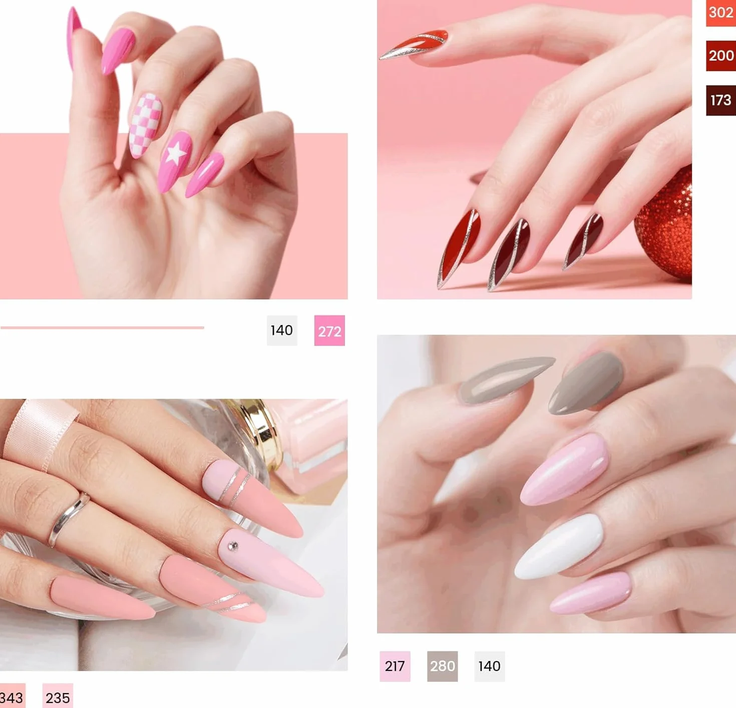 Phoenixy Kit Vernis Semi Permanent 25 Couleurs avec Lampe UV Base et Top Coat Kit Ongle Gel UV Complet Rouge Rose Vernis Semi Permanent Cadeaux pour Femmes