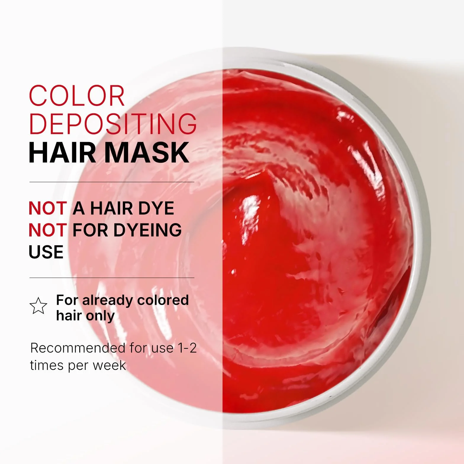 Karseell Masque Cheveux Rouges 500ml Color Depositing Mask Restaurer Tons Rouges Cheveux Colorés