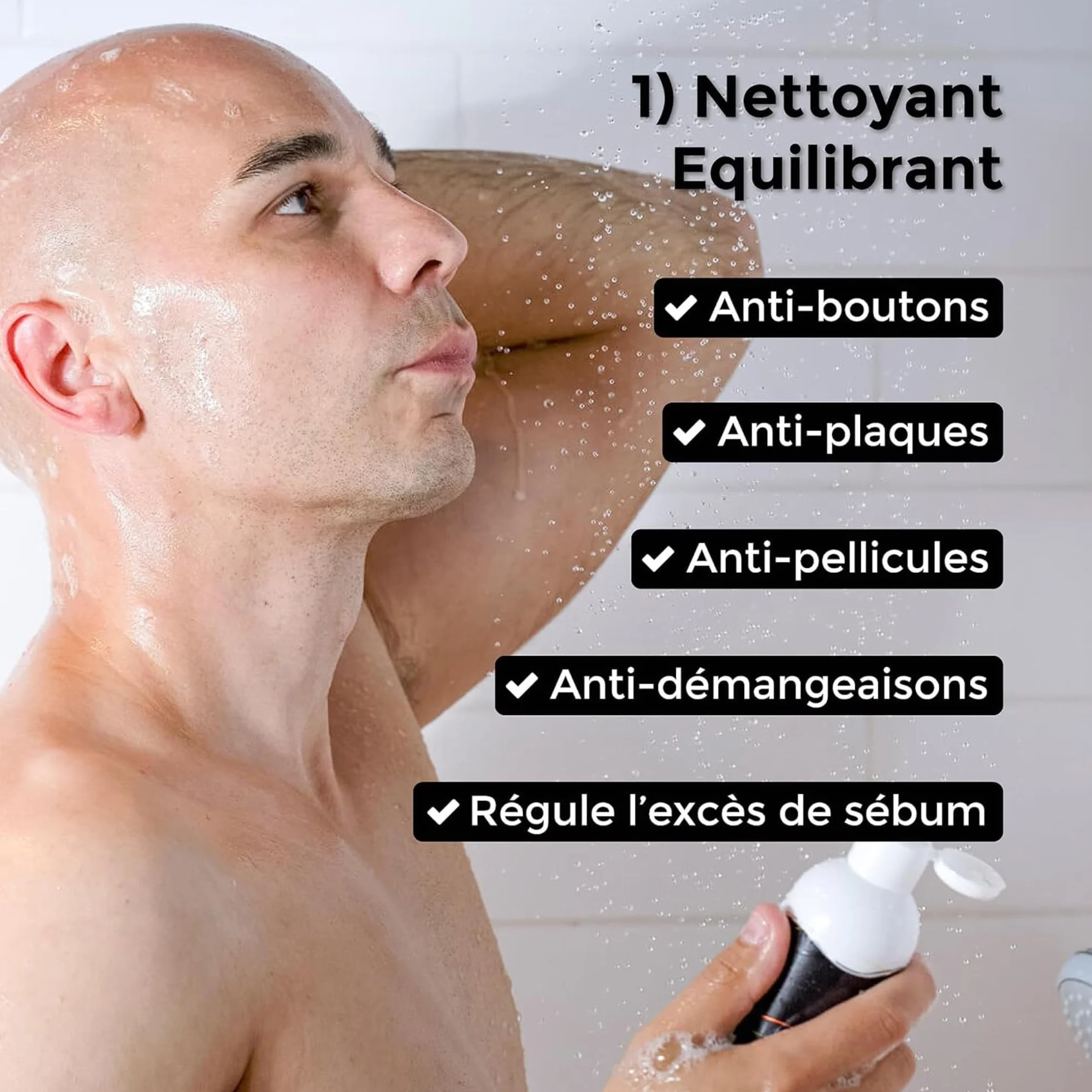 BOTAK Coffret Cadeau soin crâne rasé 99% 97% origine naturelle Végan Français Régule pH microbiome