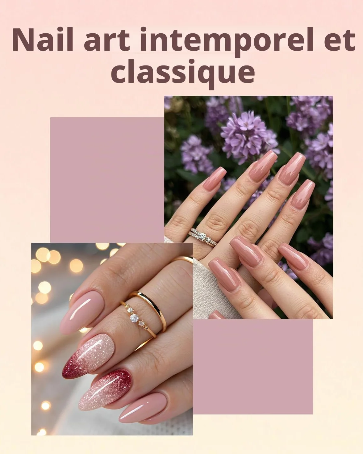 Aokitec Kit de trempage pour ongles 12 poudres 3 couleurs rose clair nude rose pâle avec 3 liquides acrylique nail art