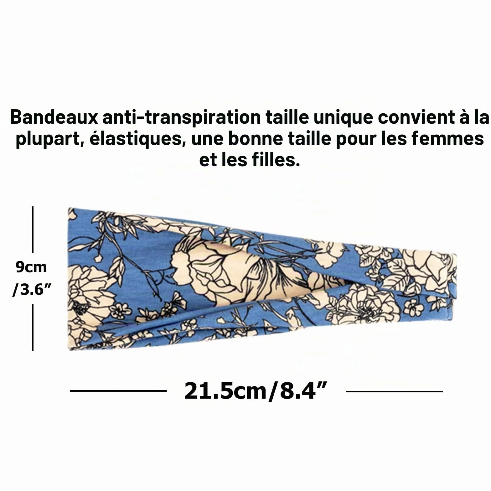 Bandeau Cheveux pour Femme Yoga Courir Sport Entraînement Accessoire