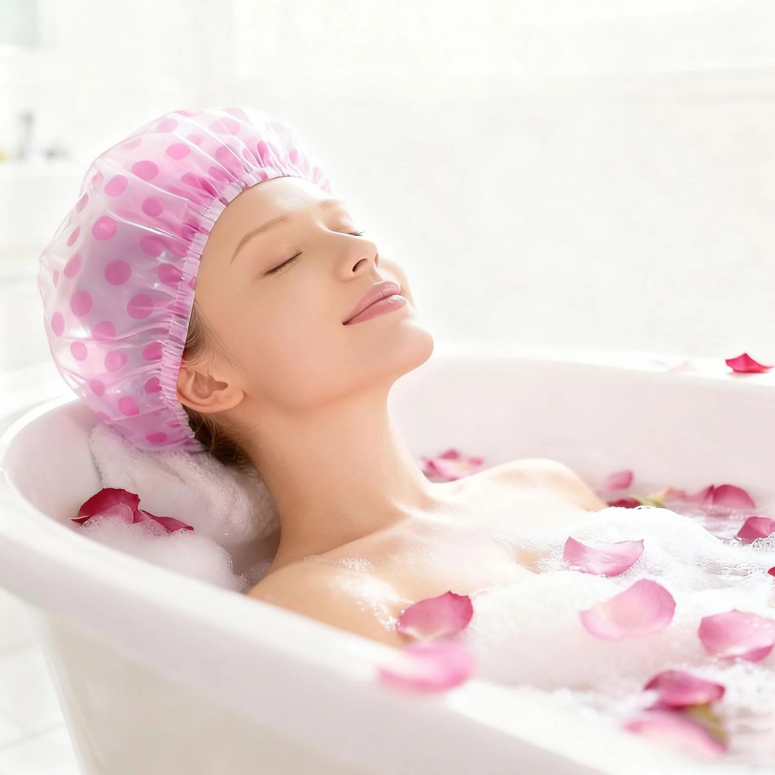 Bonnet de douche imperméable réutilisable pour femmes, 3 pièces, protection capillaire pour bain