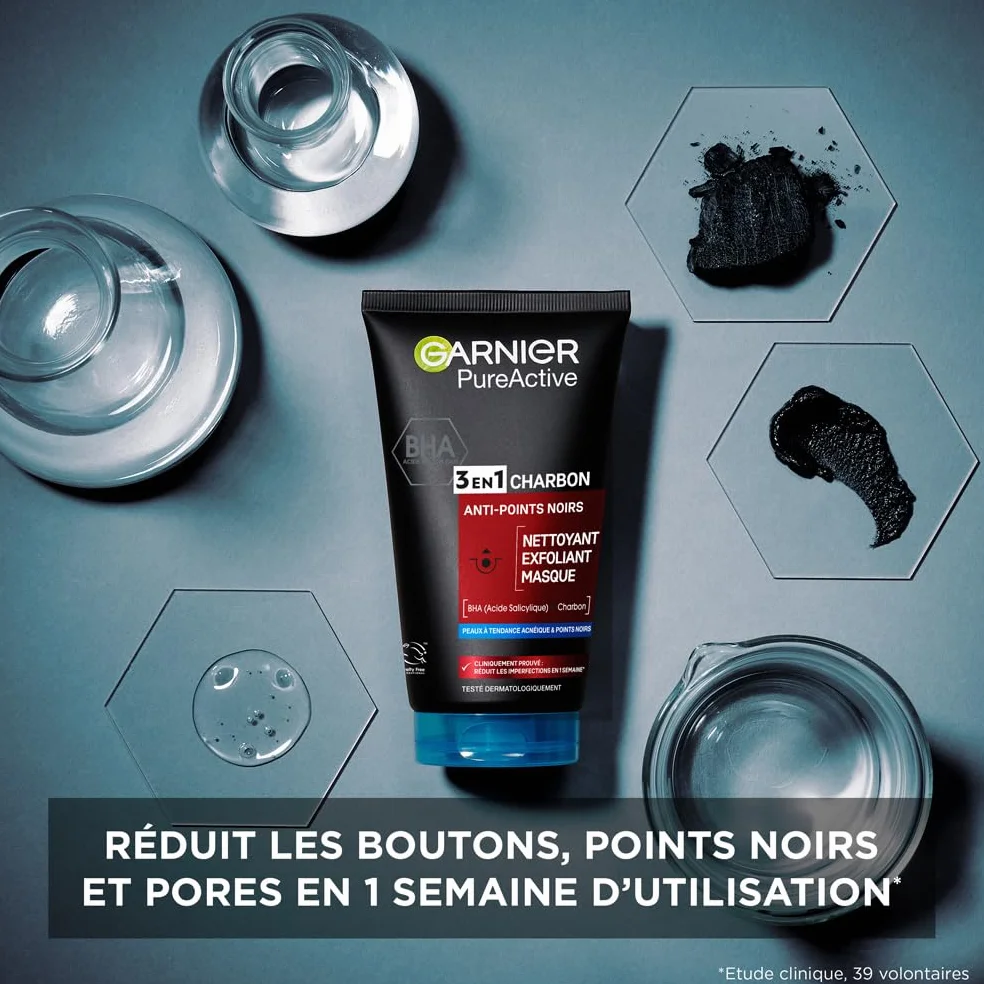 Garnier 3 en 1 anti-points noirs Nettoyant exfoliant masque 150ml