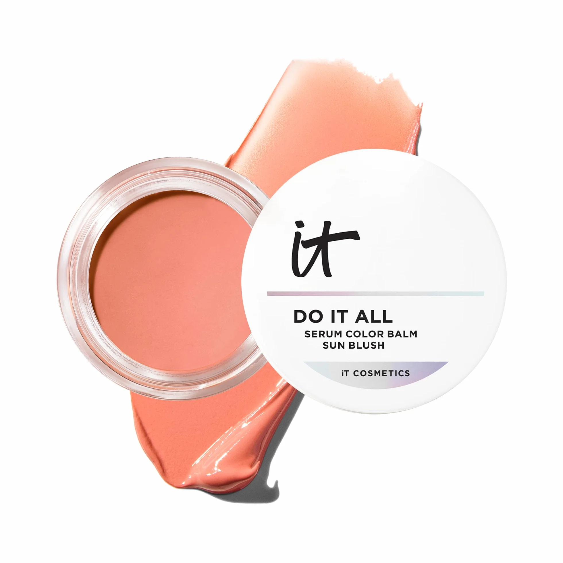 IT COSMETICS, Blush Crème + Bronzer 2 en 1 Confidence In A Sun Blush, Effet Bonne Mine, Autobronzant, Teint Glowy, À l'Acide Hyaluronique, Tous Types de Peau