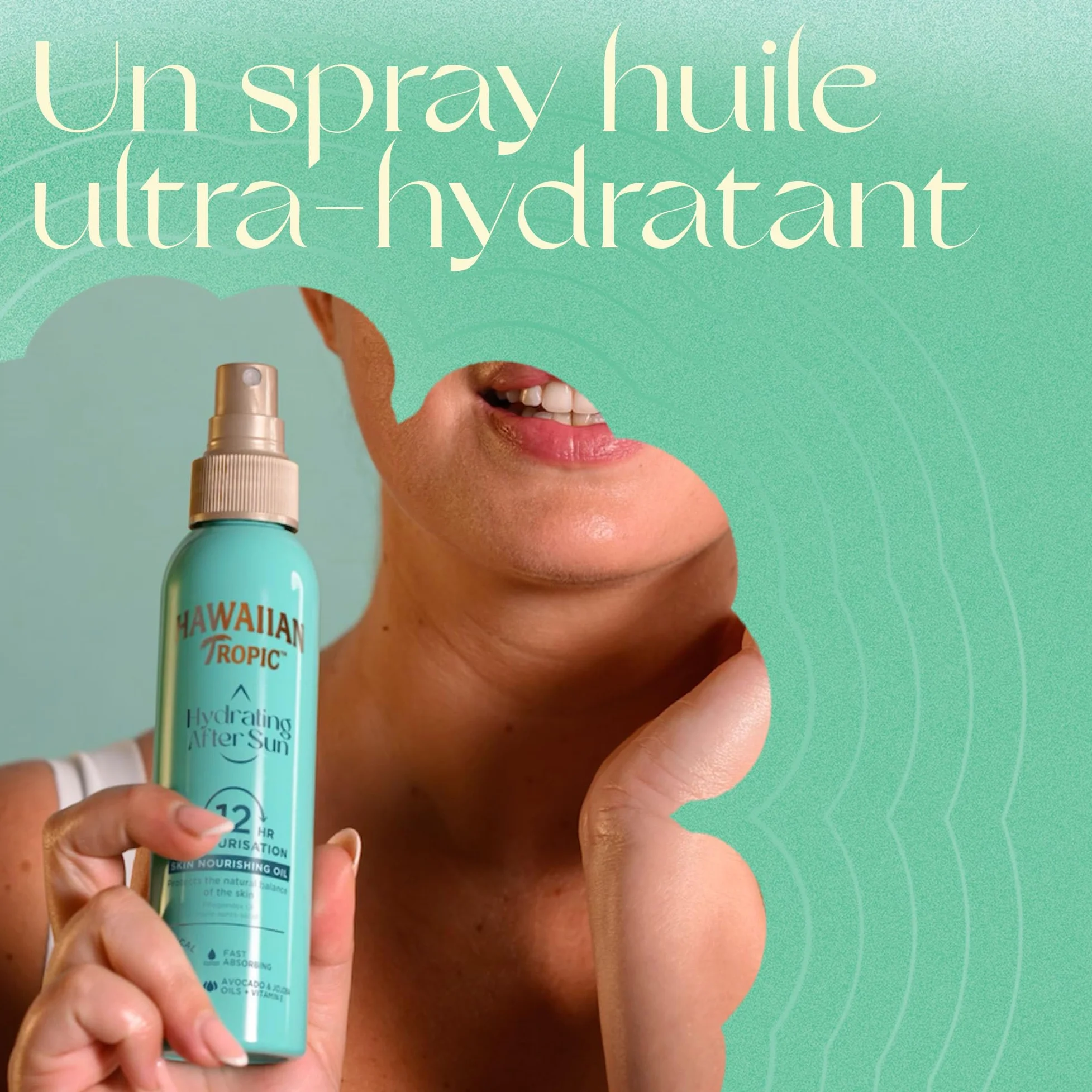 HAWAIIAN TROPIC Huile Nourrissante Après-Soleil 150 ml Hydratante Absorption Rapide Huiles d'Avocat Jojoba Résistante à l'Eau Végan