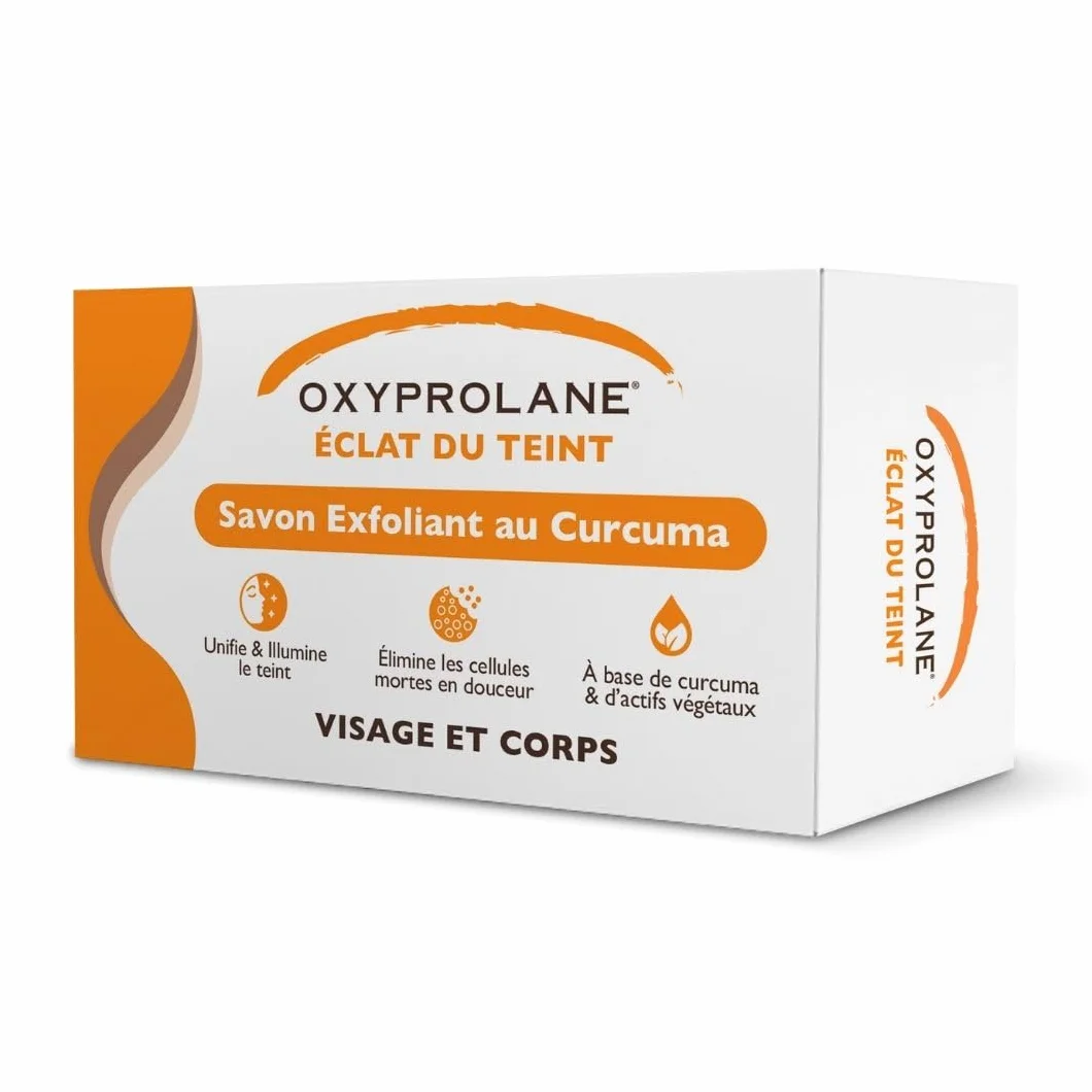 Savon Exfoliant au Curcuma OXYPROLANE® – Éclat du Teint & Unification – Visage & Corps