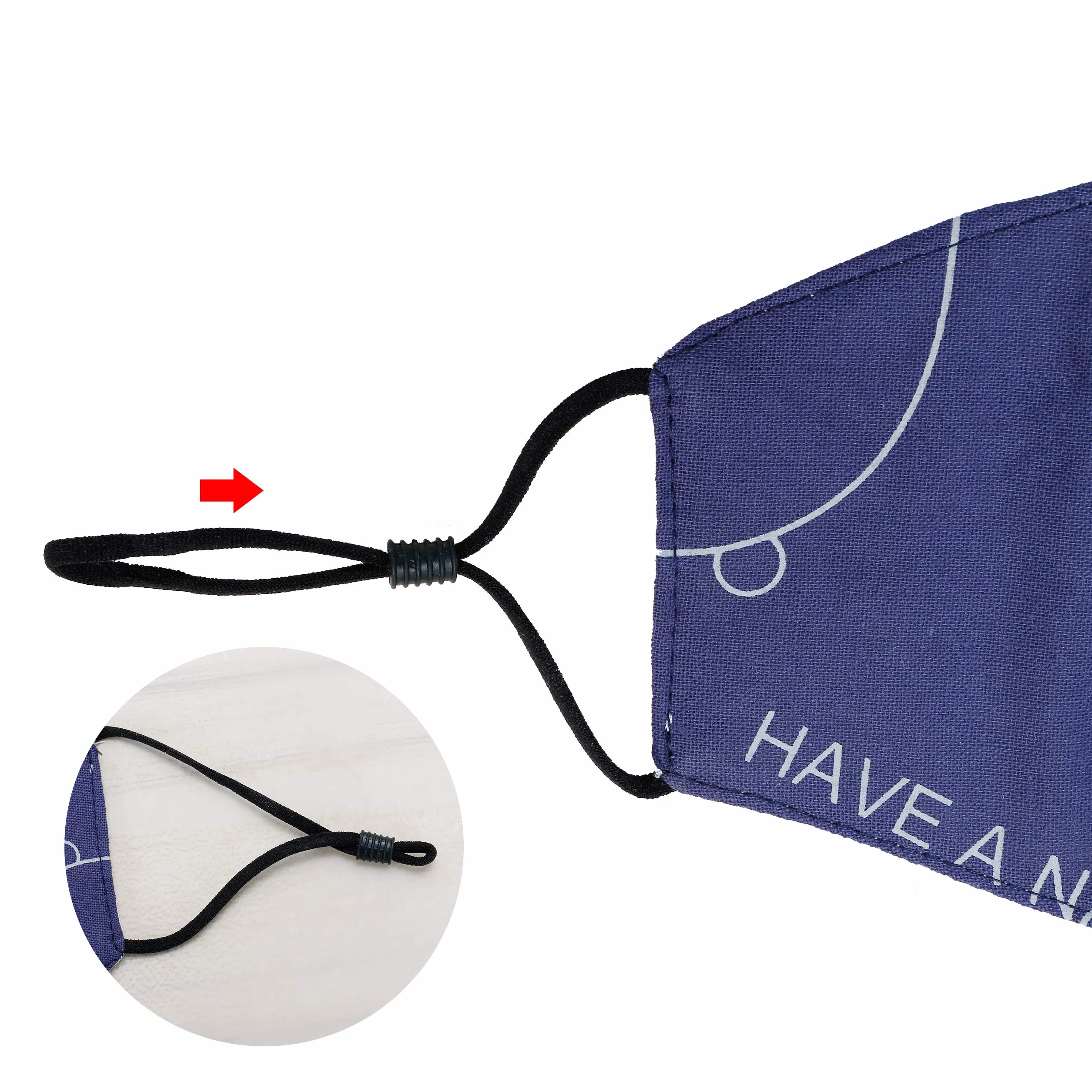 Masques Lavables pour Enfants 5 Pièces, Couvrant Bouche et Nez, Sangle Élastique Réglable