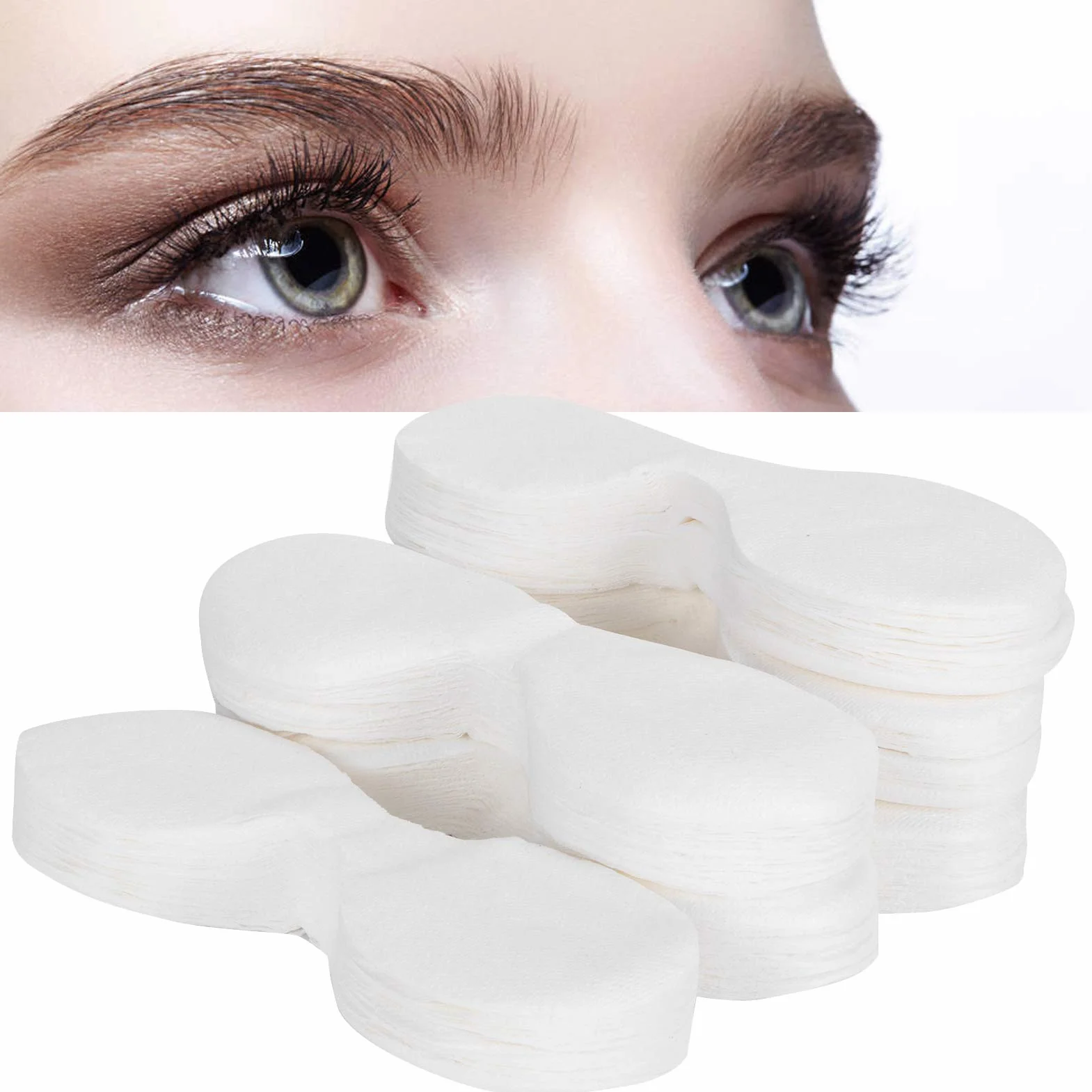 Papier de Masque pour les Yeux 600 Pièces, Papier de Masque pour les Yeux Ultra-mince en Coton Jetable Feuille de Masque pour les Yeux de Salon de Beauté Bricolage, Papier de Lotion de Toner de Masque