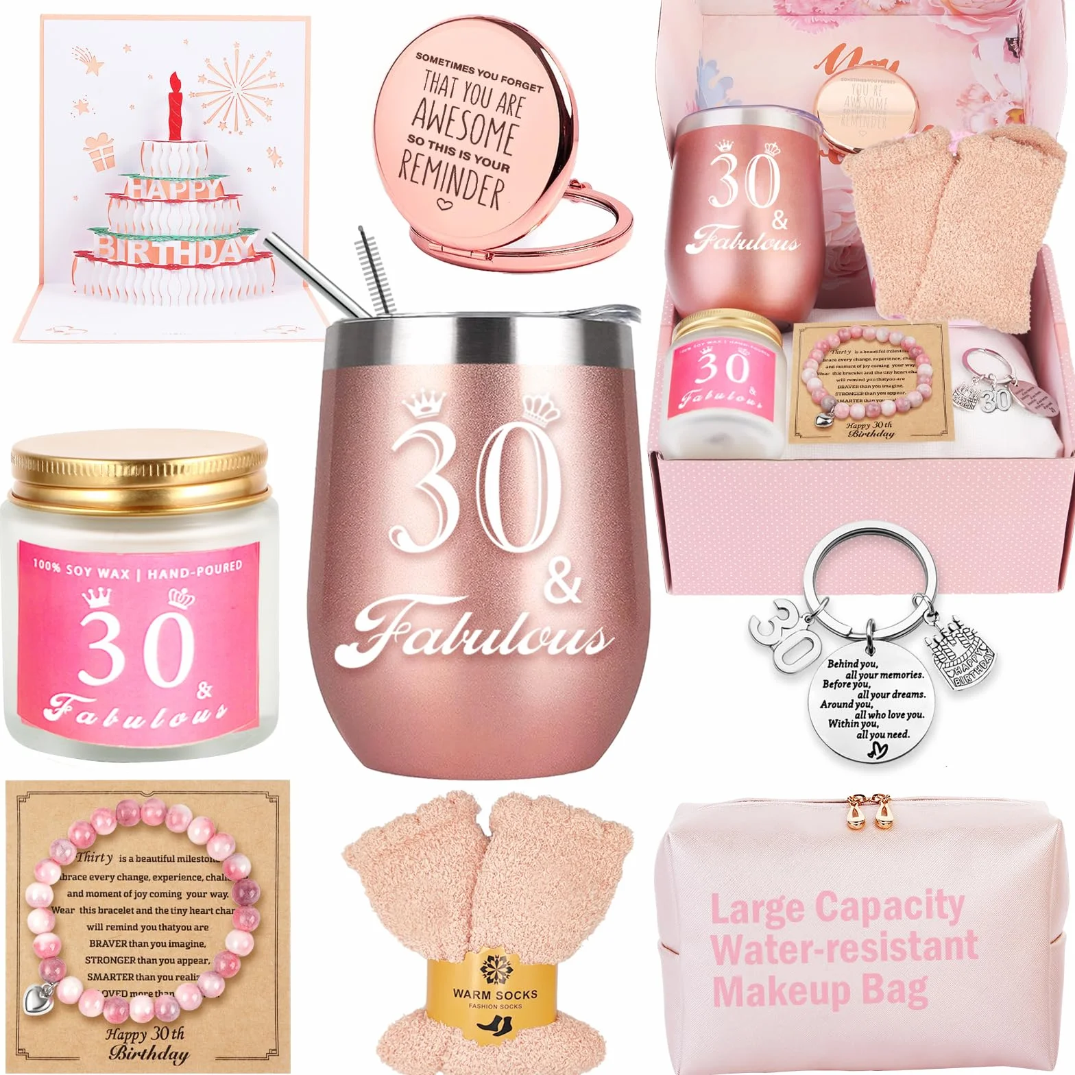 Coffret Cadeau Anniversaire Femme 30 Ans pour Amie Maman Épouse