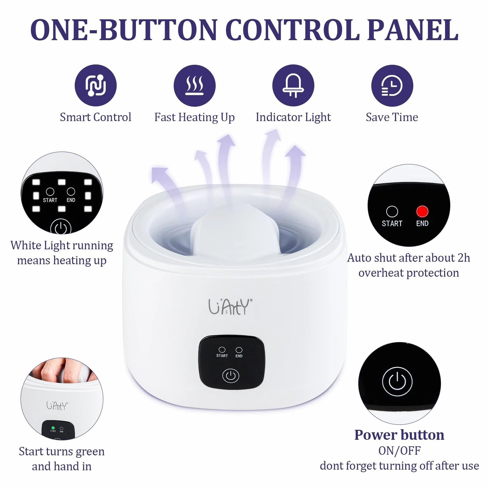 Bol de trempage des ongles professionnel électrique chauffé rapidement pour manucure salon