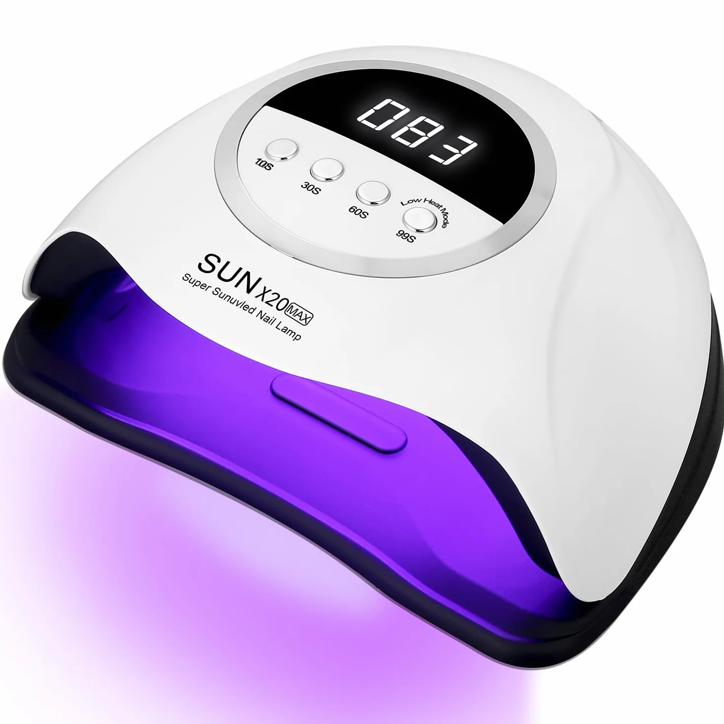 Lampe UV LED Ongles Gel, 320W Professionnel Sèche Automatique, 72 Lumières Séchage Rapide, Grand LCD Ecran, 4 Minuteries 10s/30s/60s/99s pour Vernis Semi Permanent