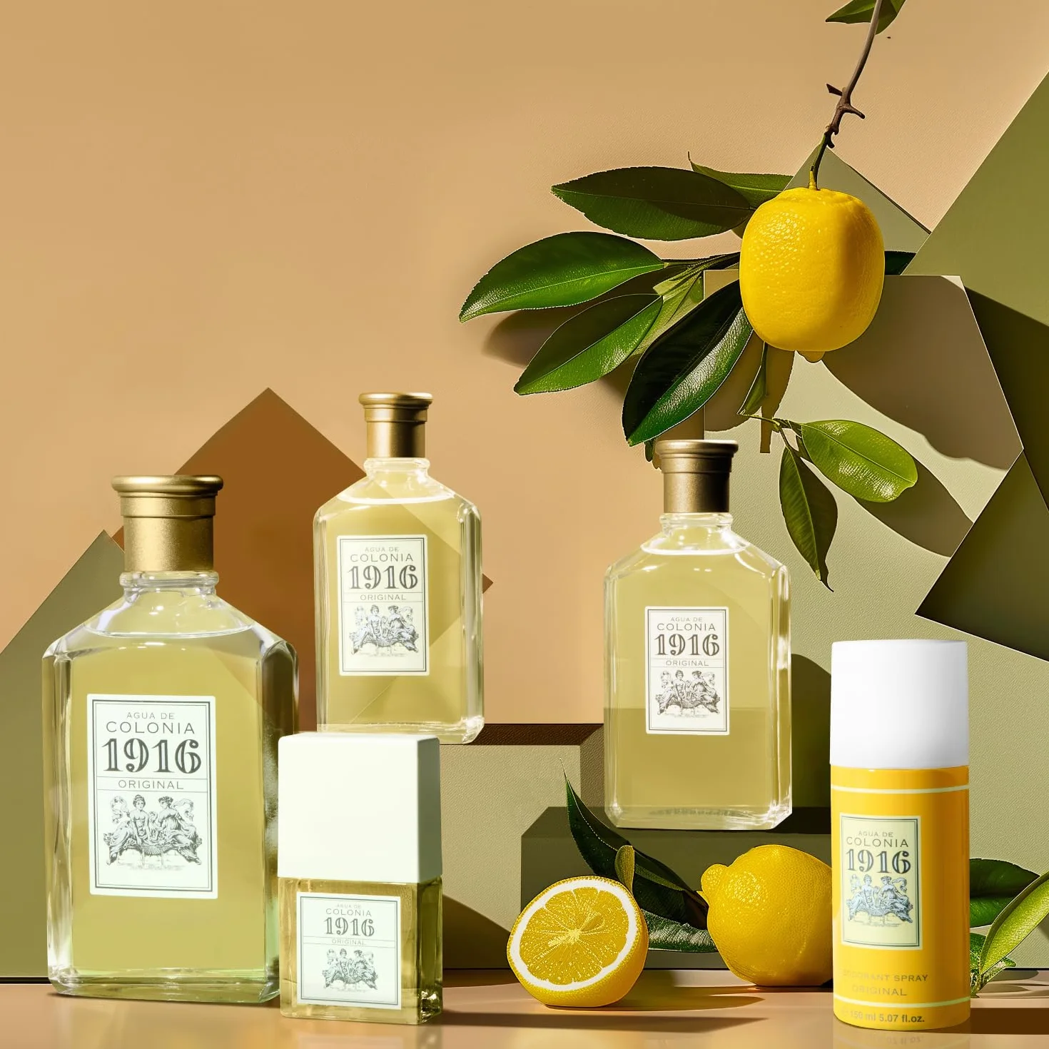 1916 - Original 400 ml, Eau de Cologne pour homme et femme, Parfum unisexe, Eau de Toilette, Parfum d'agrumes et de fleurs, Longue tenue