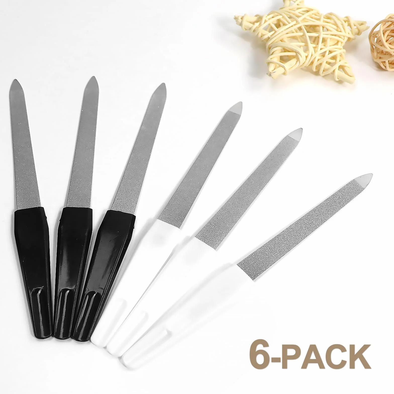 Sularpek 6 Pièces Limes à Ongles en Métal Professionnelle