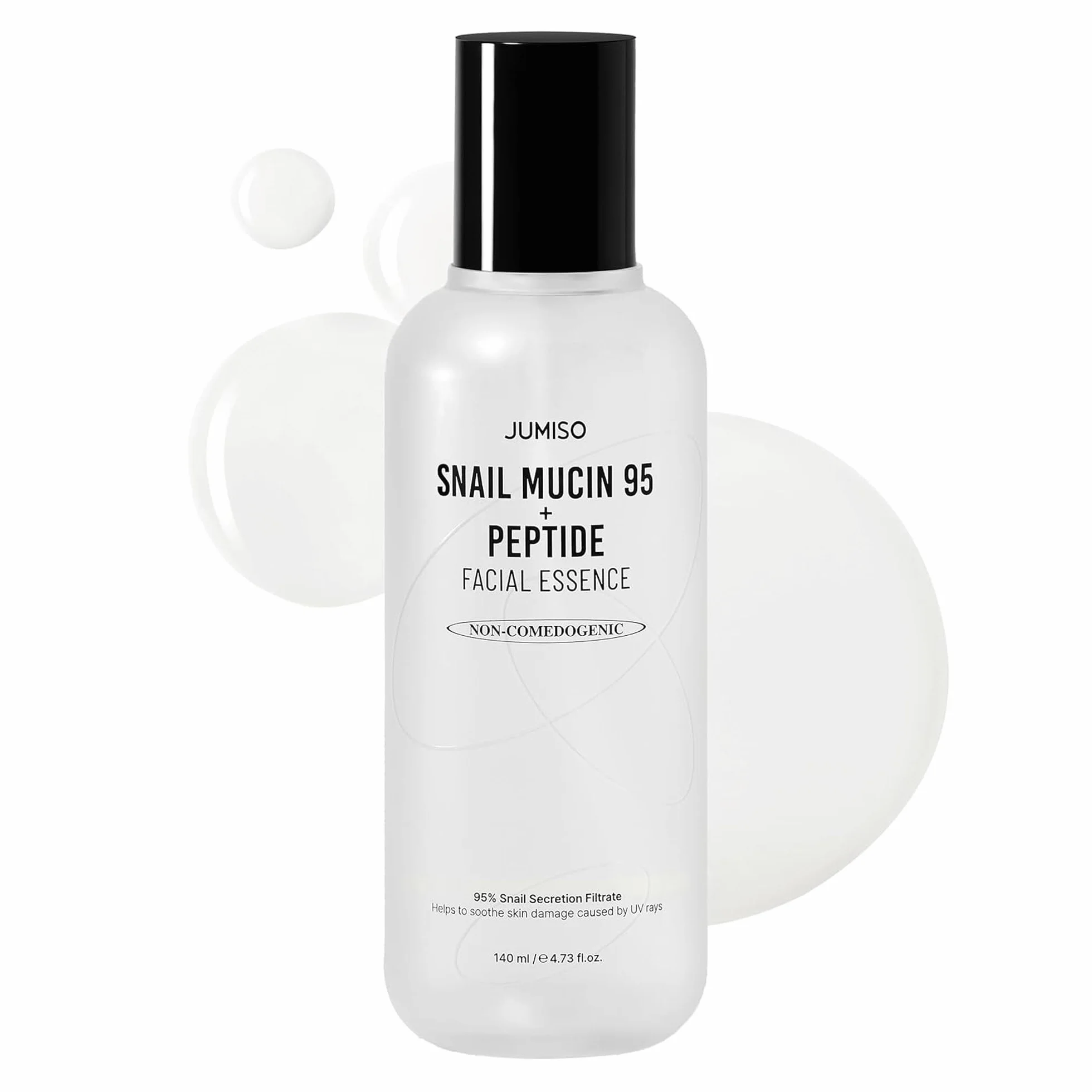 JUMISO Mucine d'escargot 95% + essence de peptide, sérum hydratant pour peaux sèches, hydratation quotidienne en profondeur