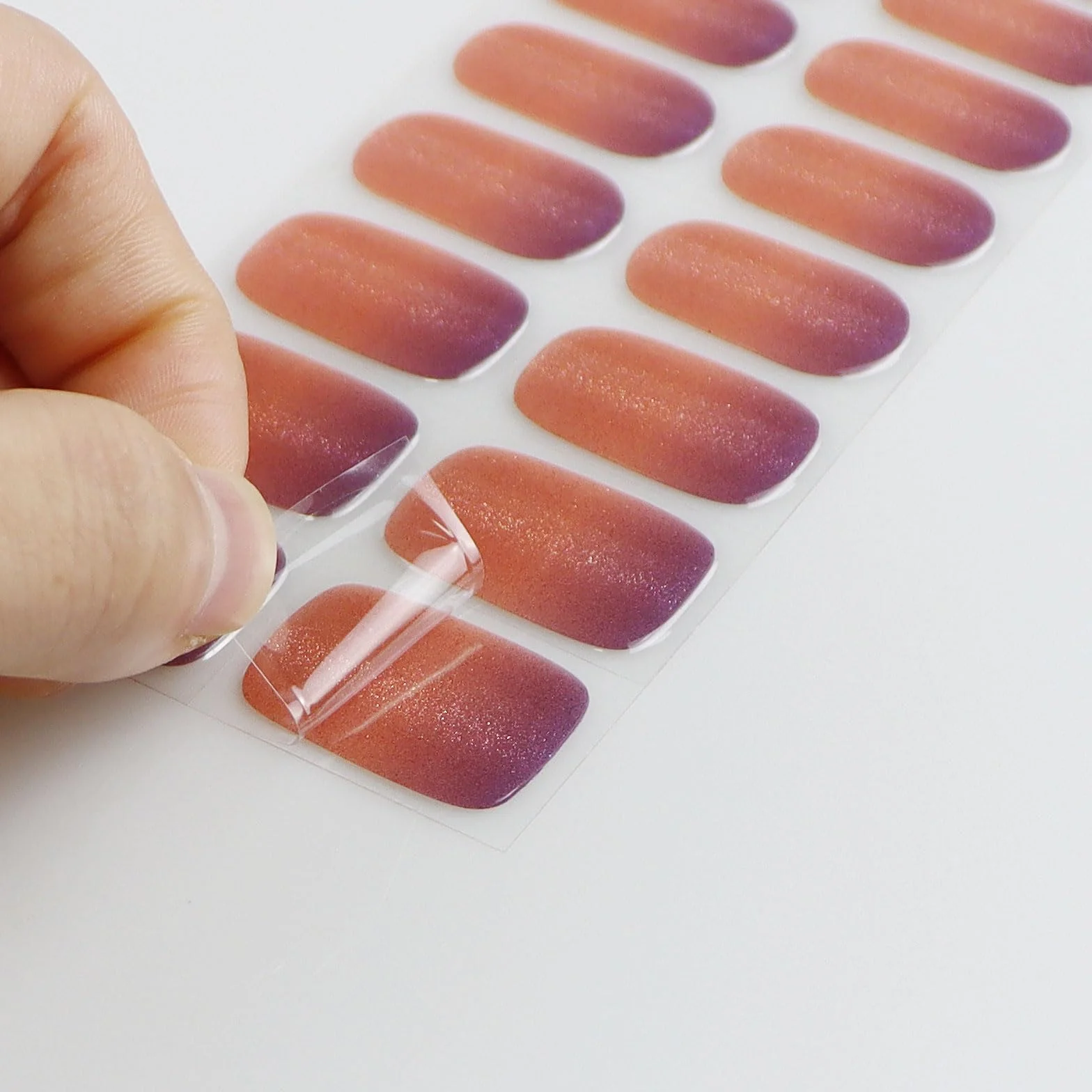 Autocollant Ongles Gel UV Œil de Chat Nail Art Stickers Semi-durci Manucure