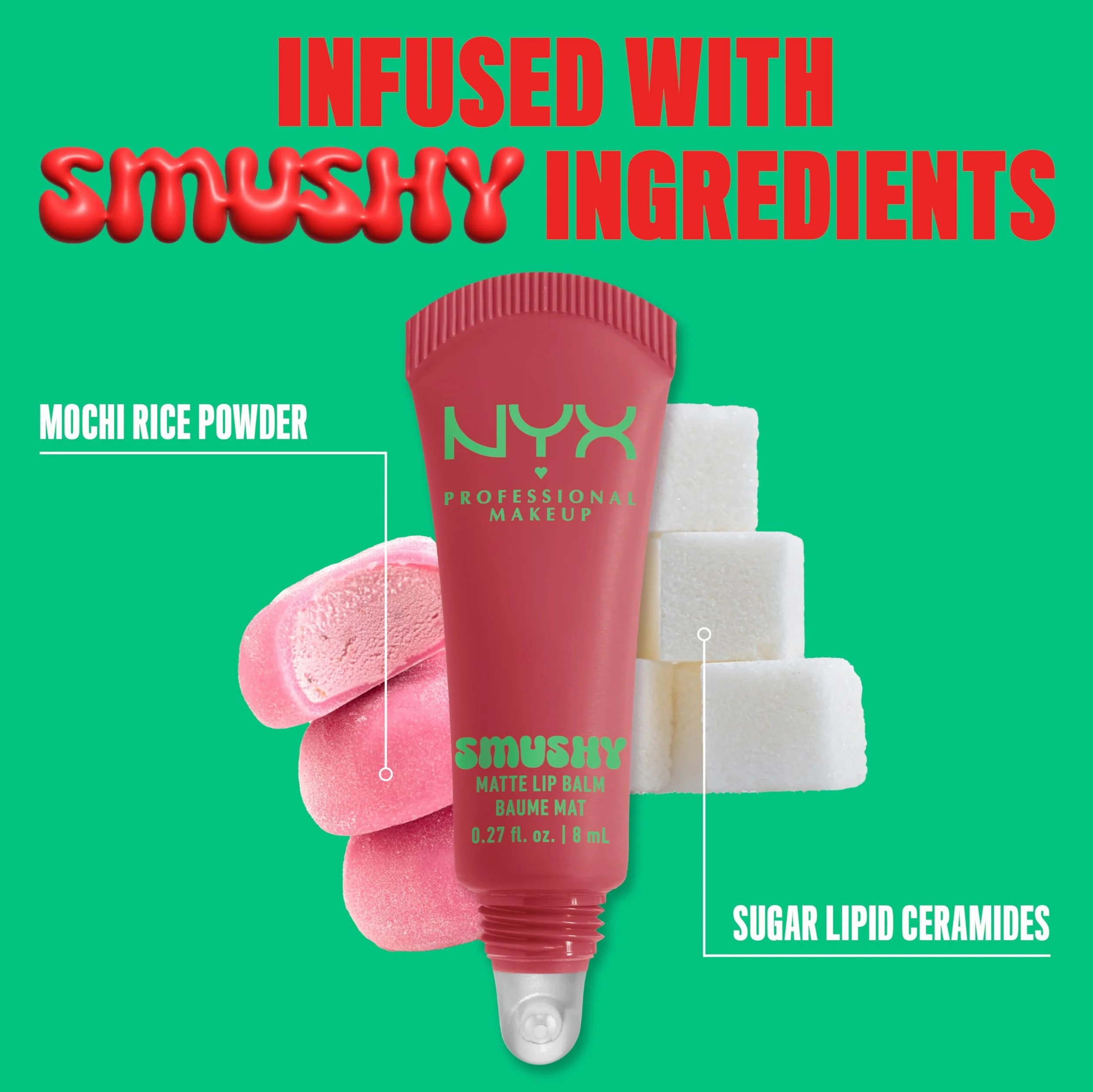NYX Professional Makeup Smushy Lip Balm Snuggle Szn Baume à Lèvres Teinté Mat Effet Floutant