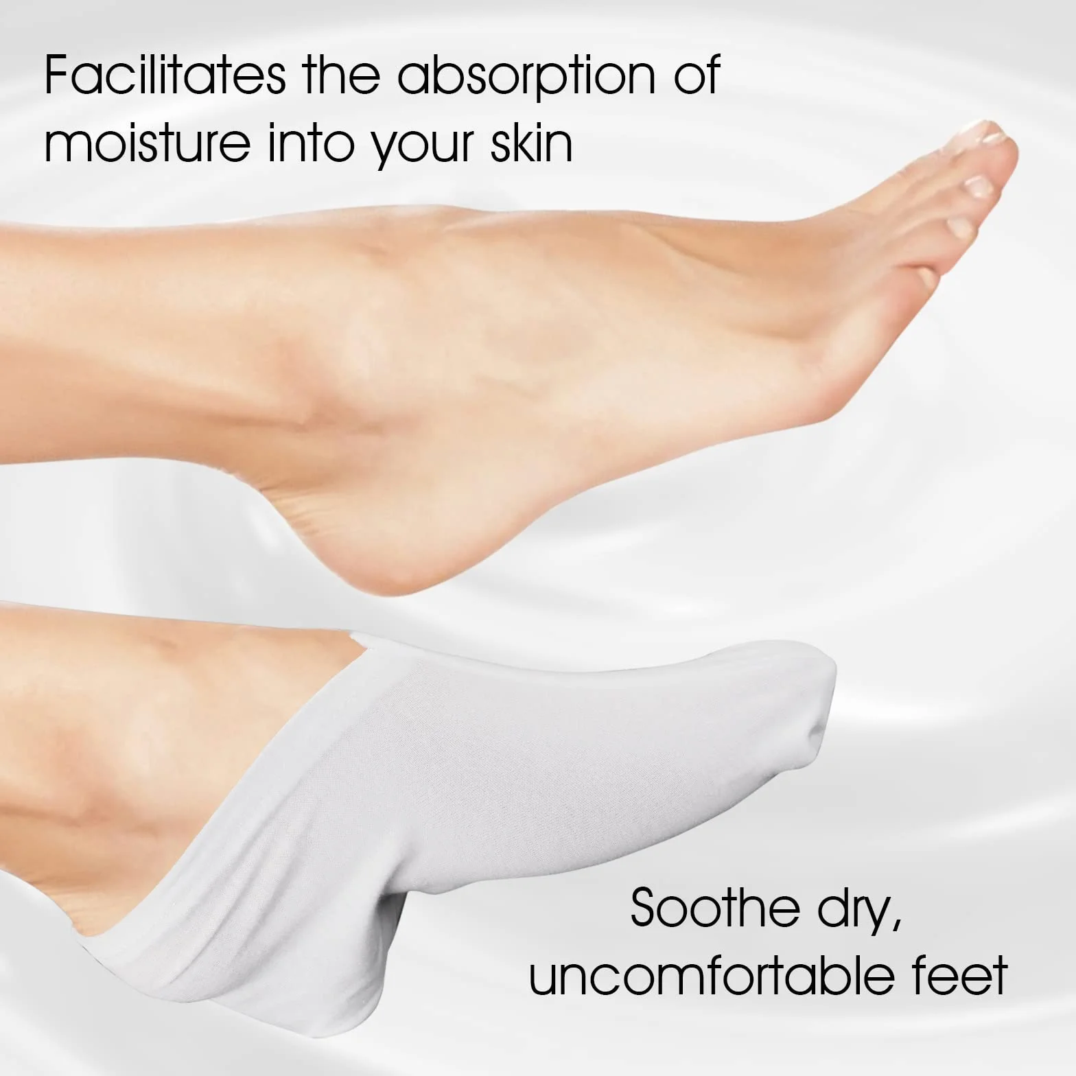 Gants et chaussettes hydratants pour écran tactile 4 paires Sibba réparation peau sèche craquelée eczéma