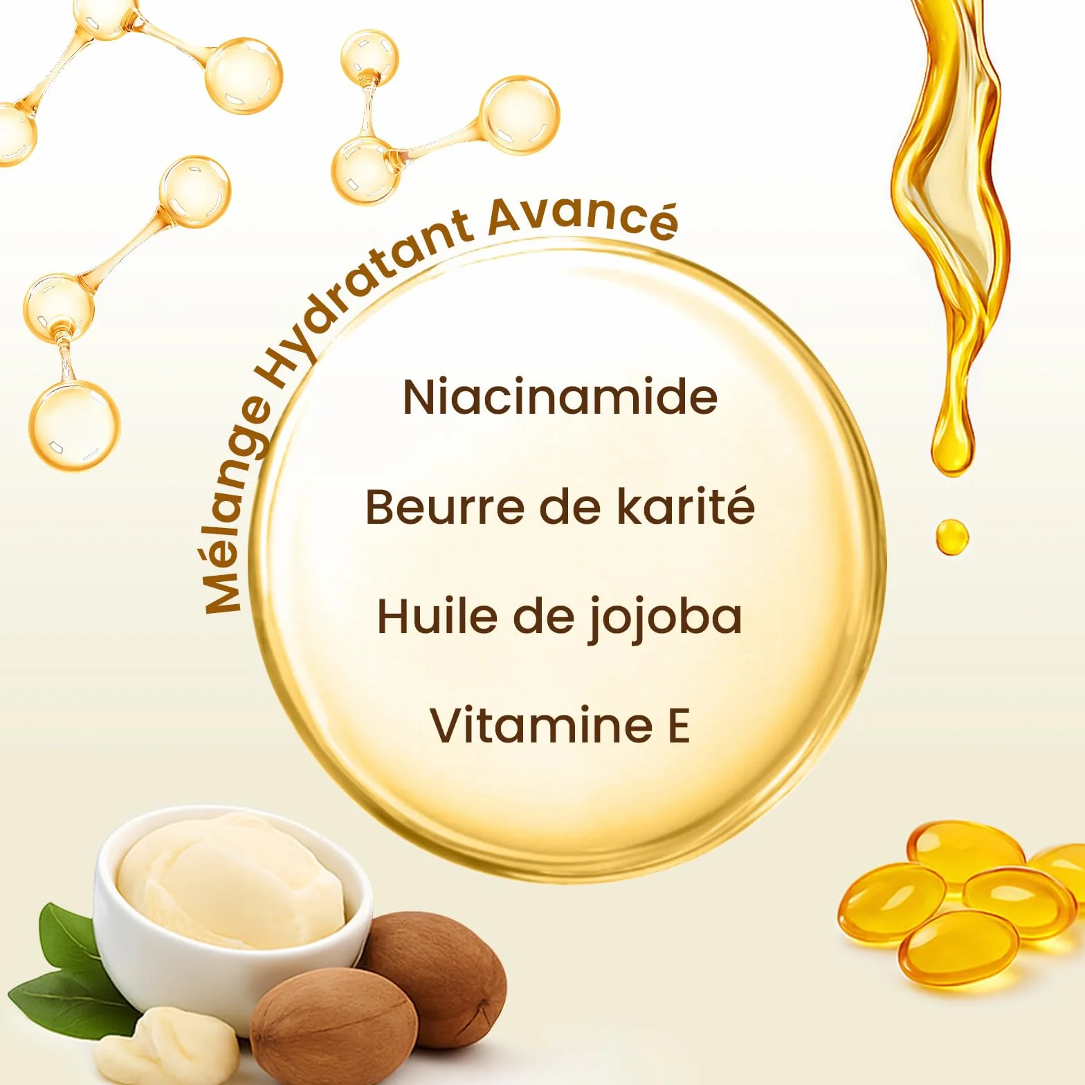 Gant Hydratant Main Beurre de Karité Huile de Jojoba Vitamine E Masque Nourrissant Mains Sèches (6 Paires)