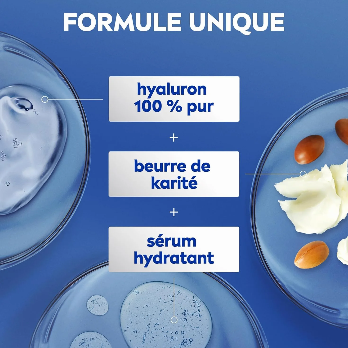 NIVEA Lait Corps Hydratant Douceur 72h 250 ml Crème hydratante Acide Hyaluronique Beurre de karité Soin corps peaux sèches