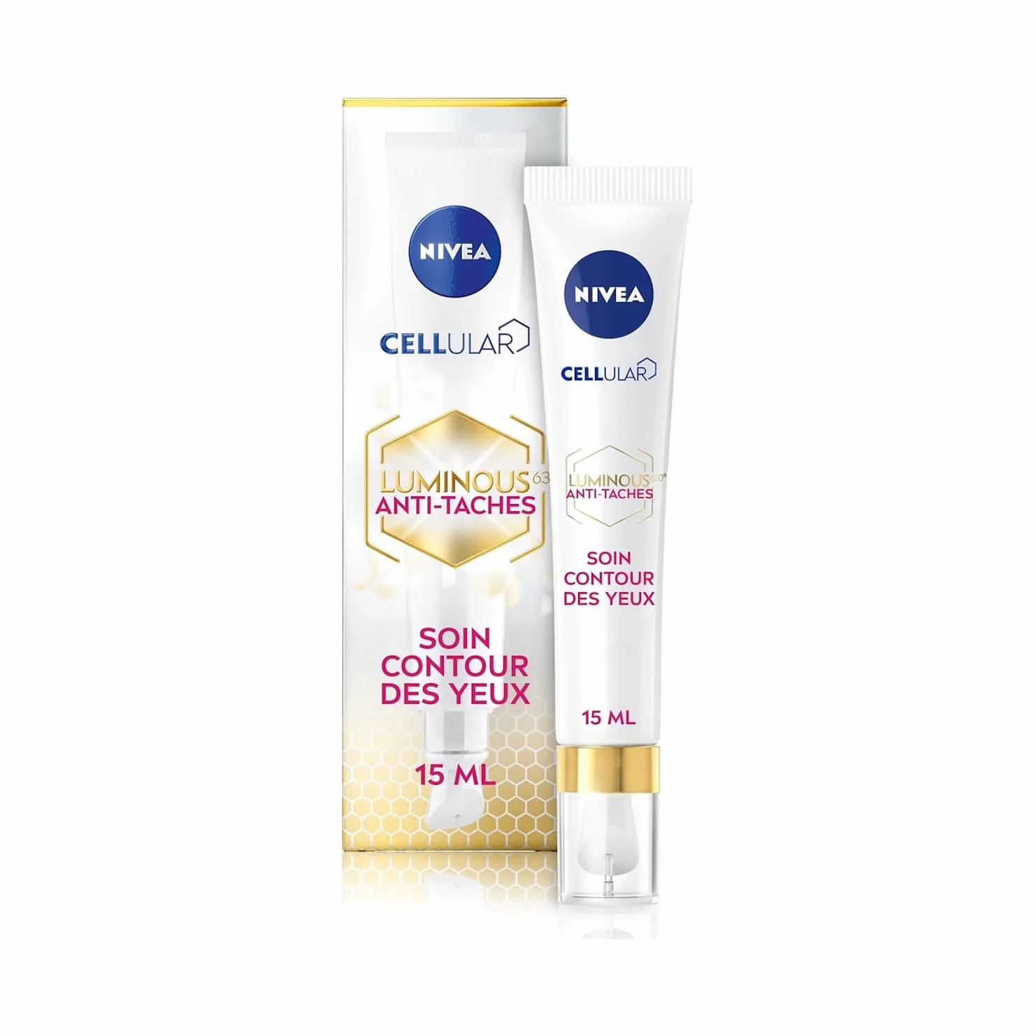 NIVEA Luminous 630 Soin Contour des Yeux Anti-Cernes & Poches Acide Hyaluronique Caféine 15 ml