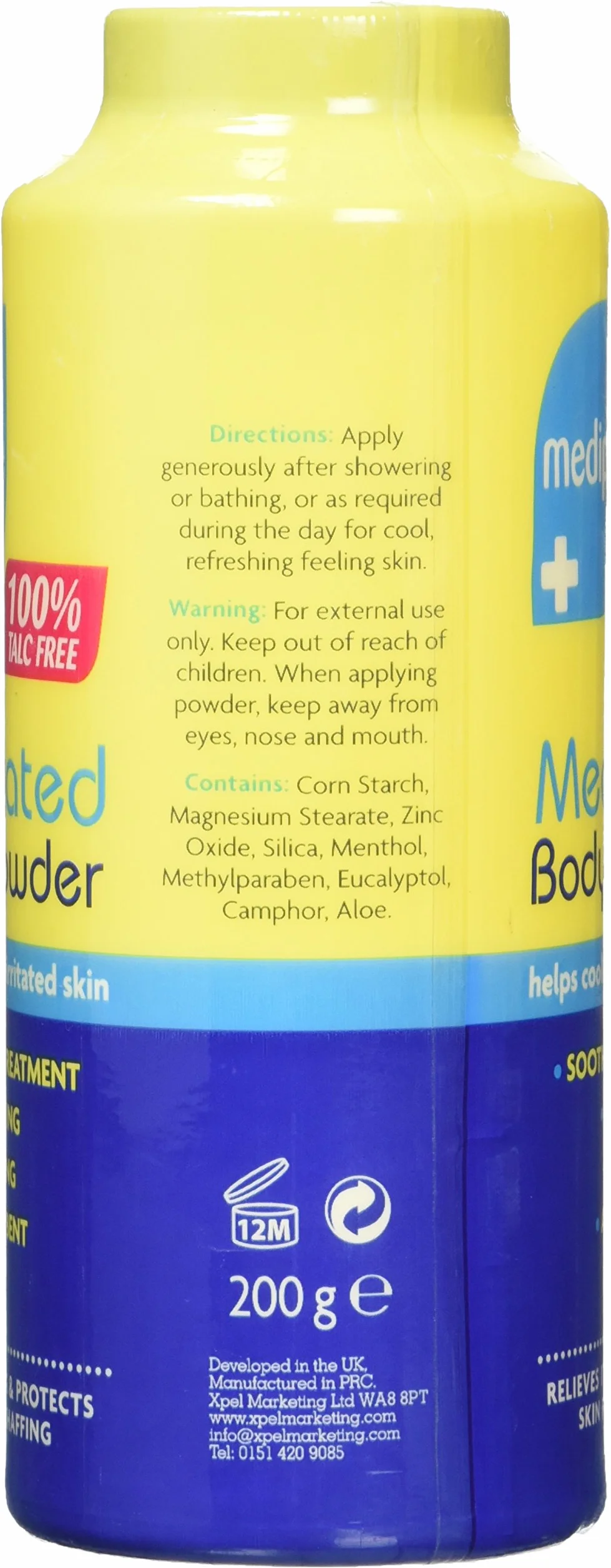 Medipure Medicated Body Powder 200g Talc Free