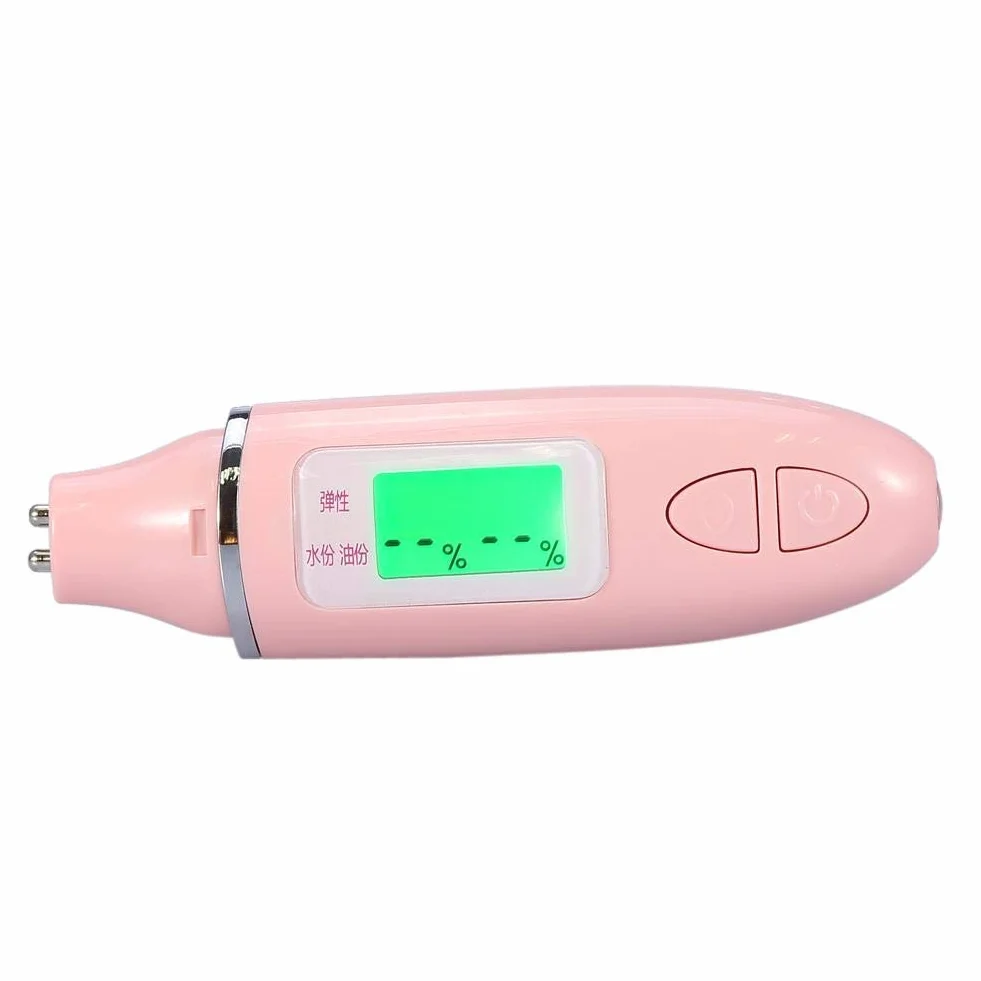 Sonew Analyseur de peau, Testeur de capteur facial Portable Digital LCD Display Precision Face Humidité Humidité Testeur d'huile pour la maison, Salon, Voyager(Pink)