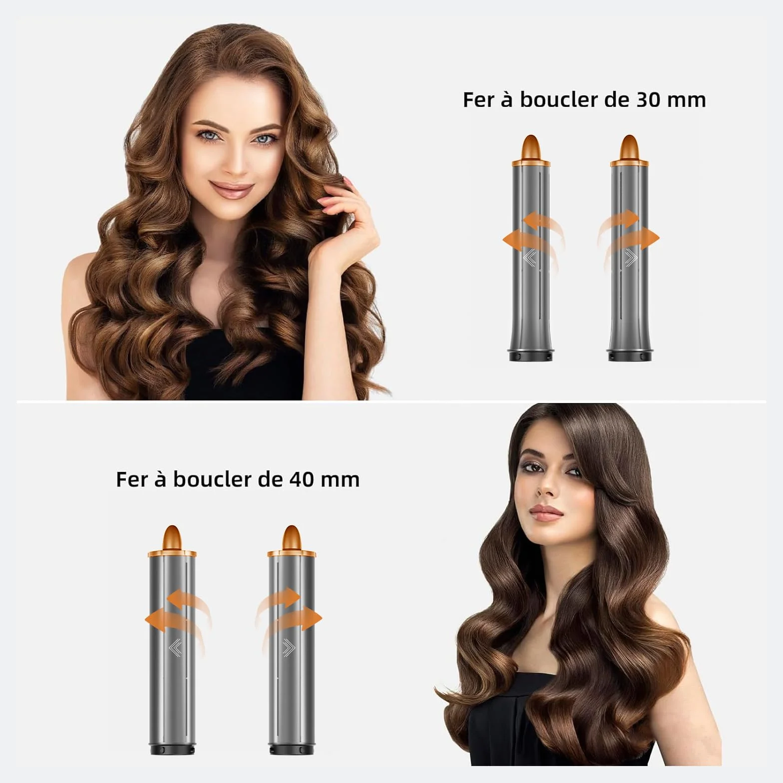 Lonique Air Styler Brosse Soufflante 6-en-1 Haute Vitesse 120K RPM Sèche-cheveux Boucleur à Air