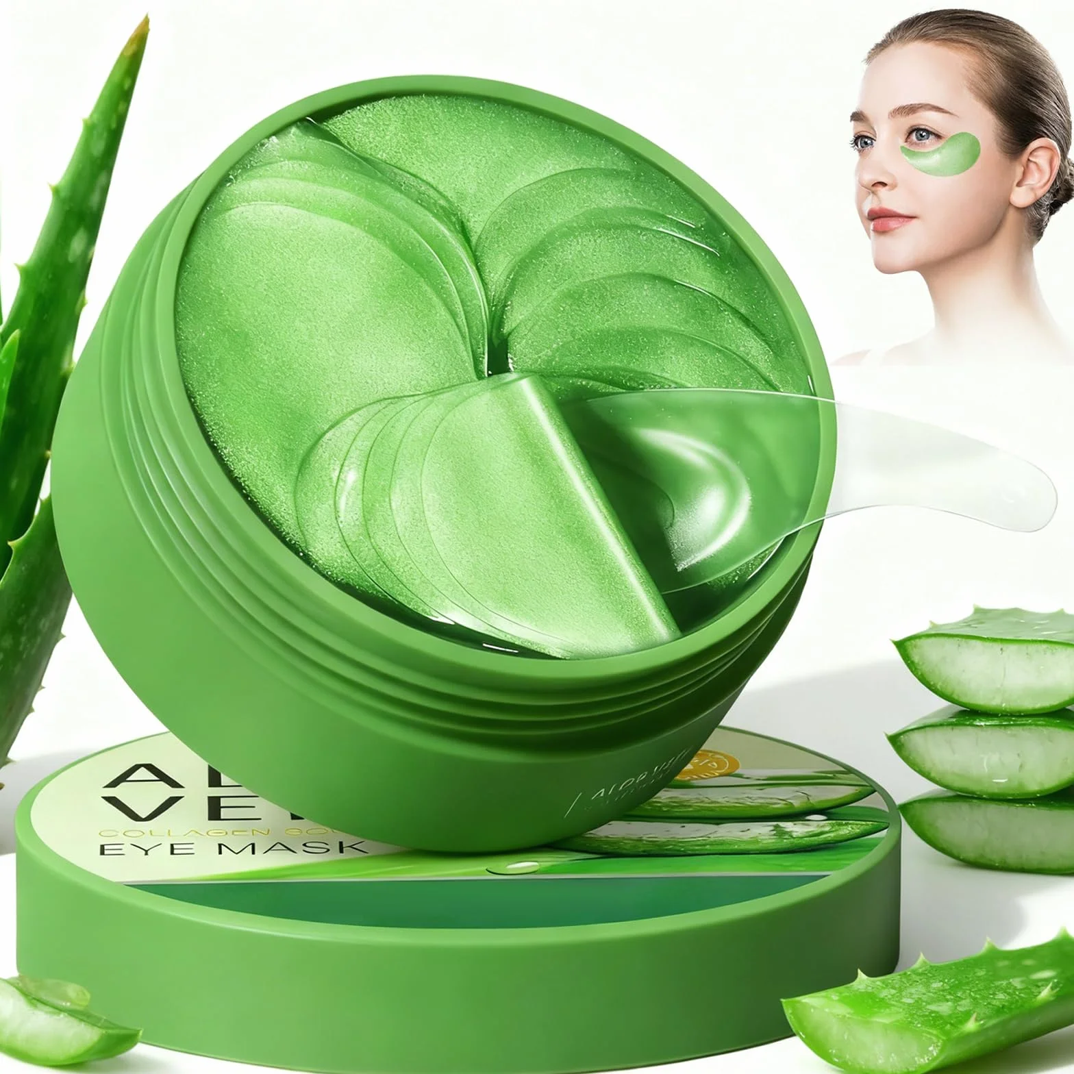 Masque Yeux Aloe Vera 60 Pièces Anti Cernes Poches Soin Nourrissant Contour