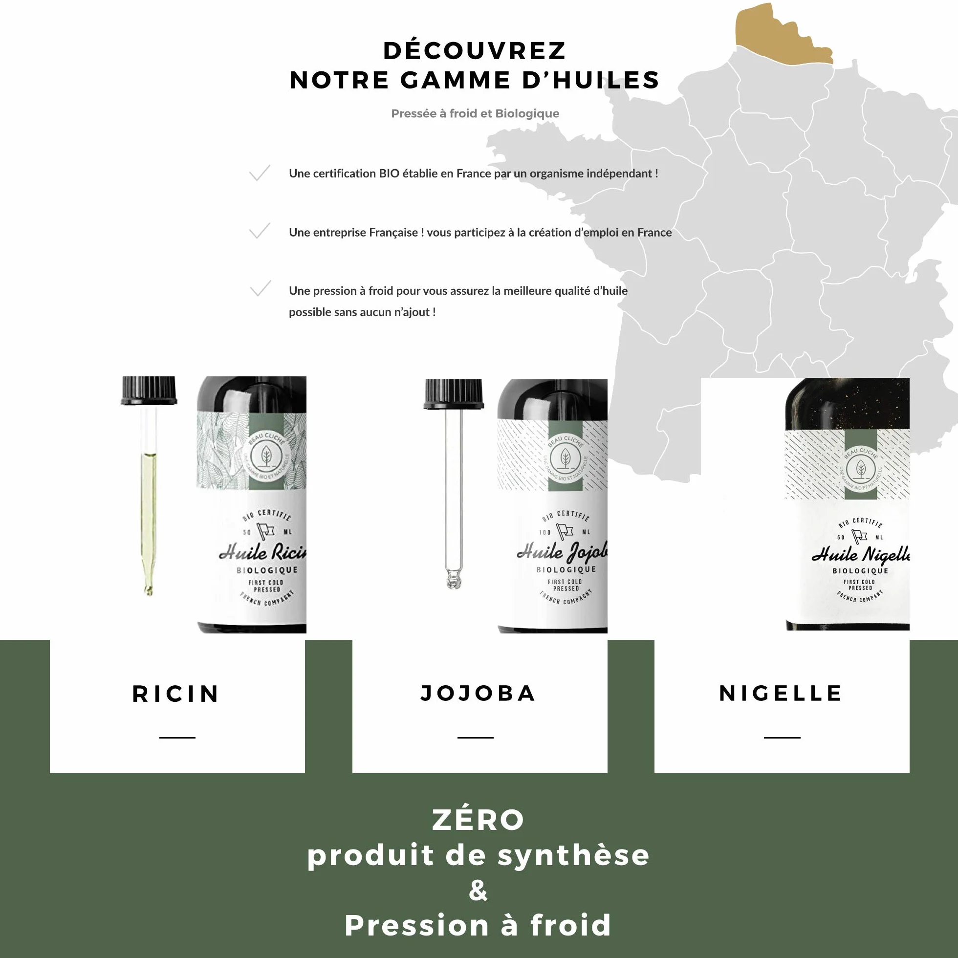 Huile de Nigelle BIO Pressée à froid Cumin noir 100% Naturelle 50ml