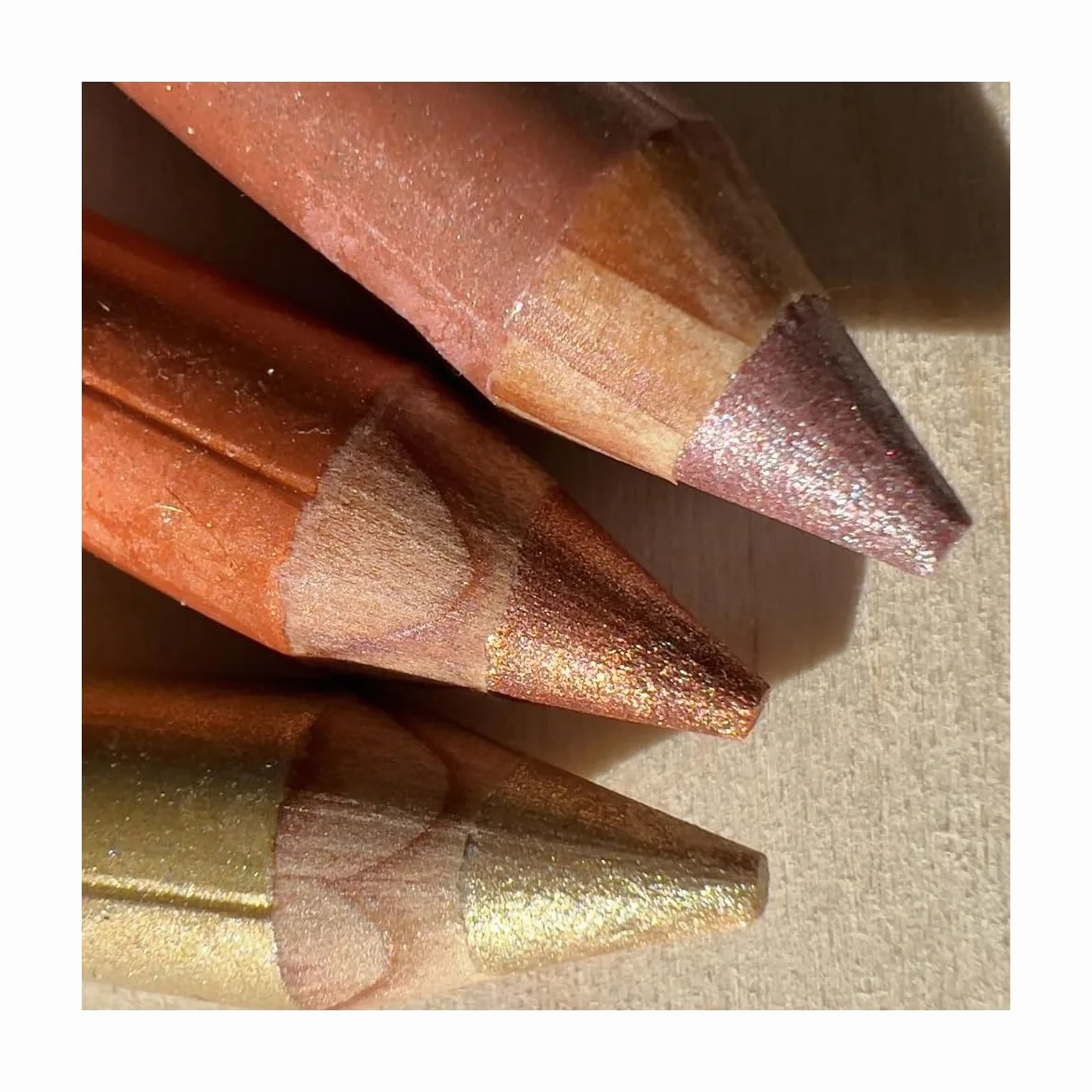 Namaki Crayons de maquillage Enfants Pailletés Jumbo Bio - Cuivre, Or, Rose - Certifiés Cosmos Organic