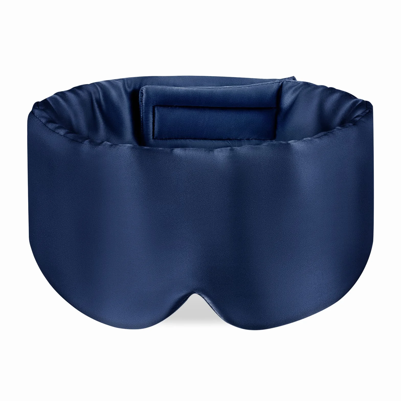 Masque de sommeil 100% soie de mûrier OLESILK avec bandeau réglable Bleu Marine