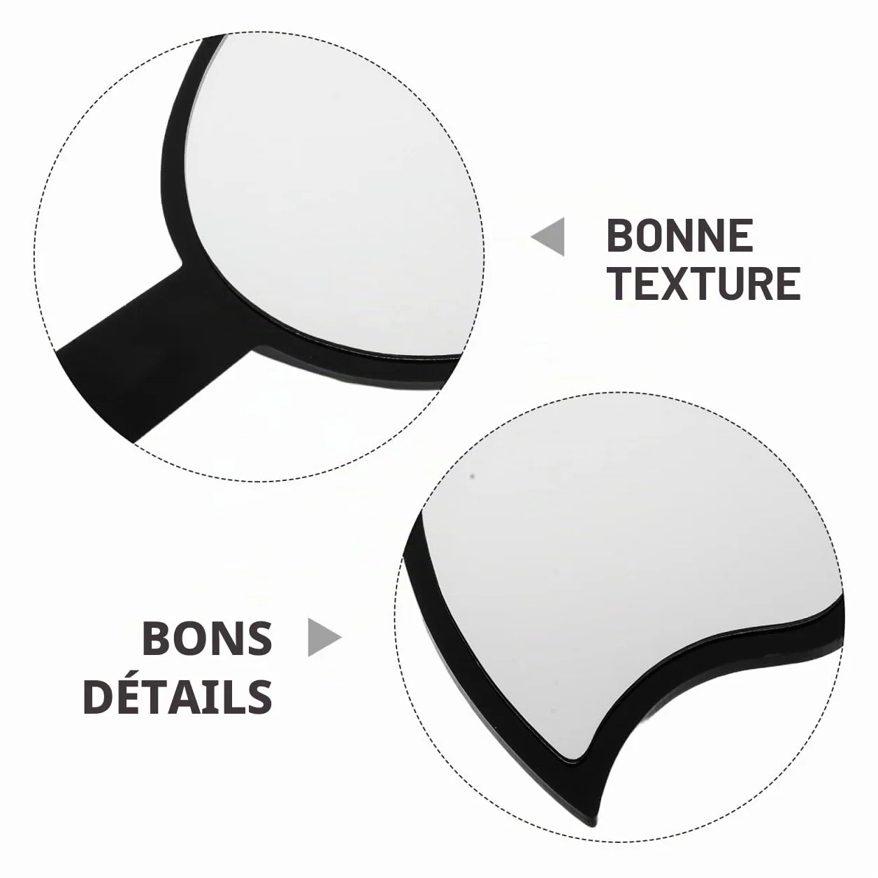Gatuida Miroir à Cils pour Extensions de Cils, Miroir portatif en Acrylique, Compact et idéal pour Les Voyages et la Coiffure.