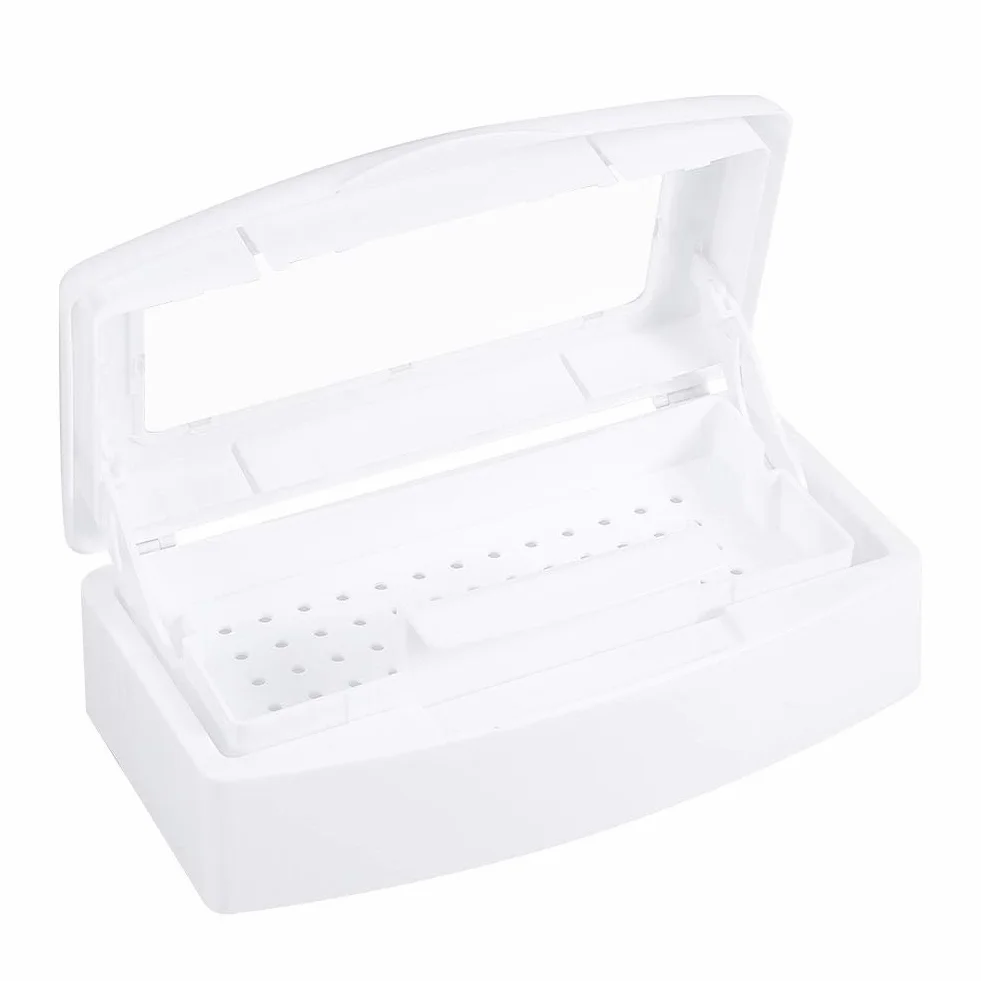 Sterilisateur Materiel Onglerie Plateau de Stérilisation Boîte de Stockage et de Stérilisation Conteneur de Désinfection pour Salon De Beauté Manucure Cheveux Outils