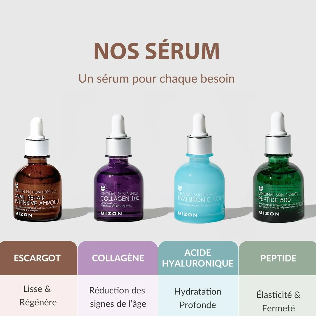 MIZON SNAIL REPAIR INTENSIVE AMPOULE 30ml Sérum réparateur extrait de mucine d'escargot 80% anti-âge