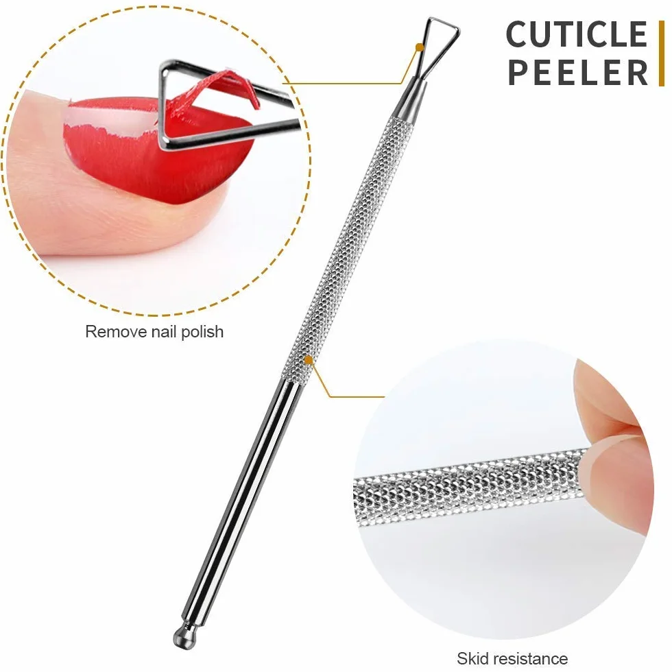 Pince à Cuticules Professionnelle, Tondeuse à Cuticules avec Poussoir à Cuticules Ongles, Incarnés Coupe-Ongles Kit 3 Pièces Pour de manucure et pédicure
