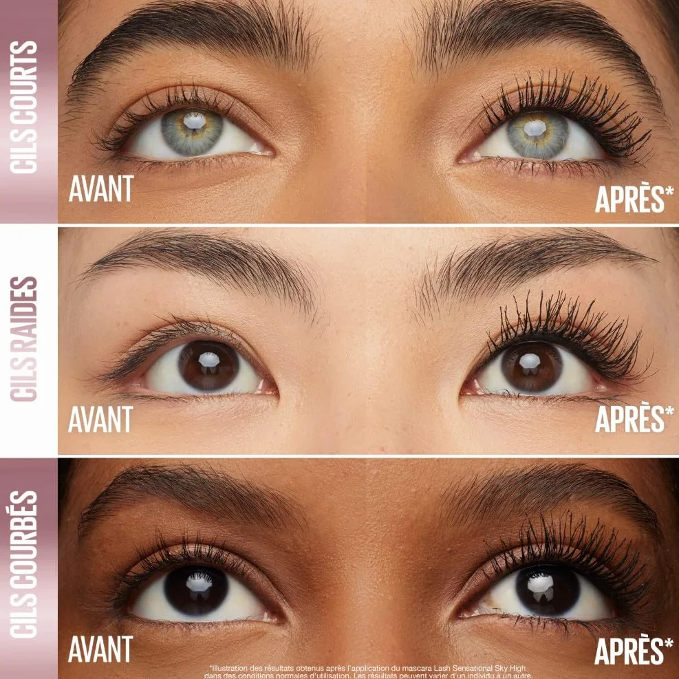 Maybelline New York Sky High Mascara Volume Intense et Longueur Illimitée Very Black 7,2 ml